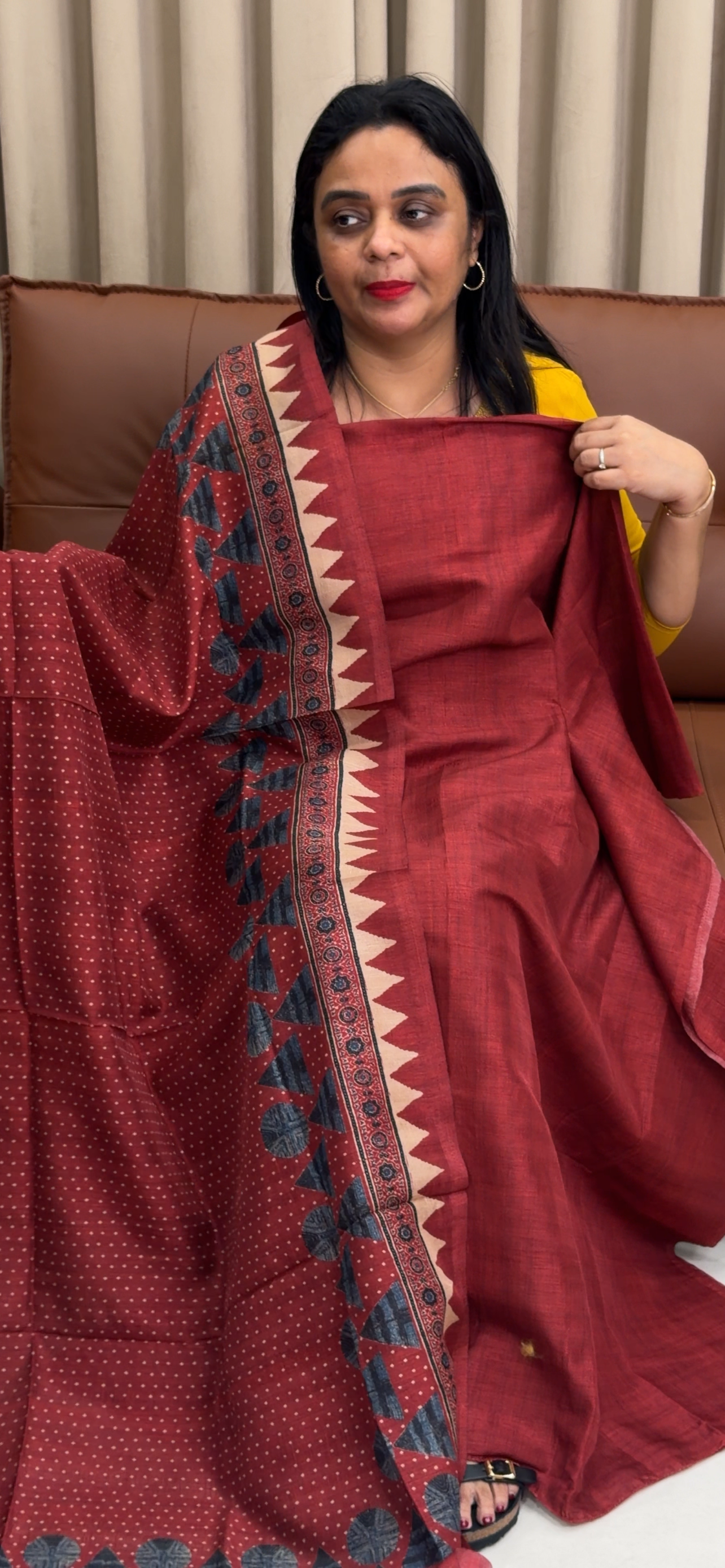 SEMI RAW SILK UNSTITCHED SALWRA SUITS - IHA 33942