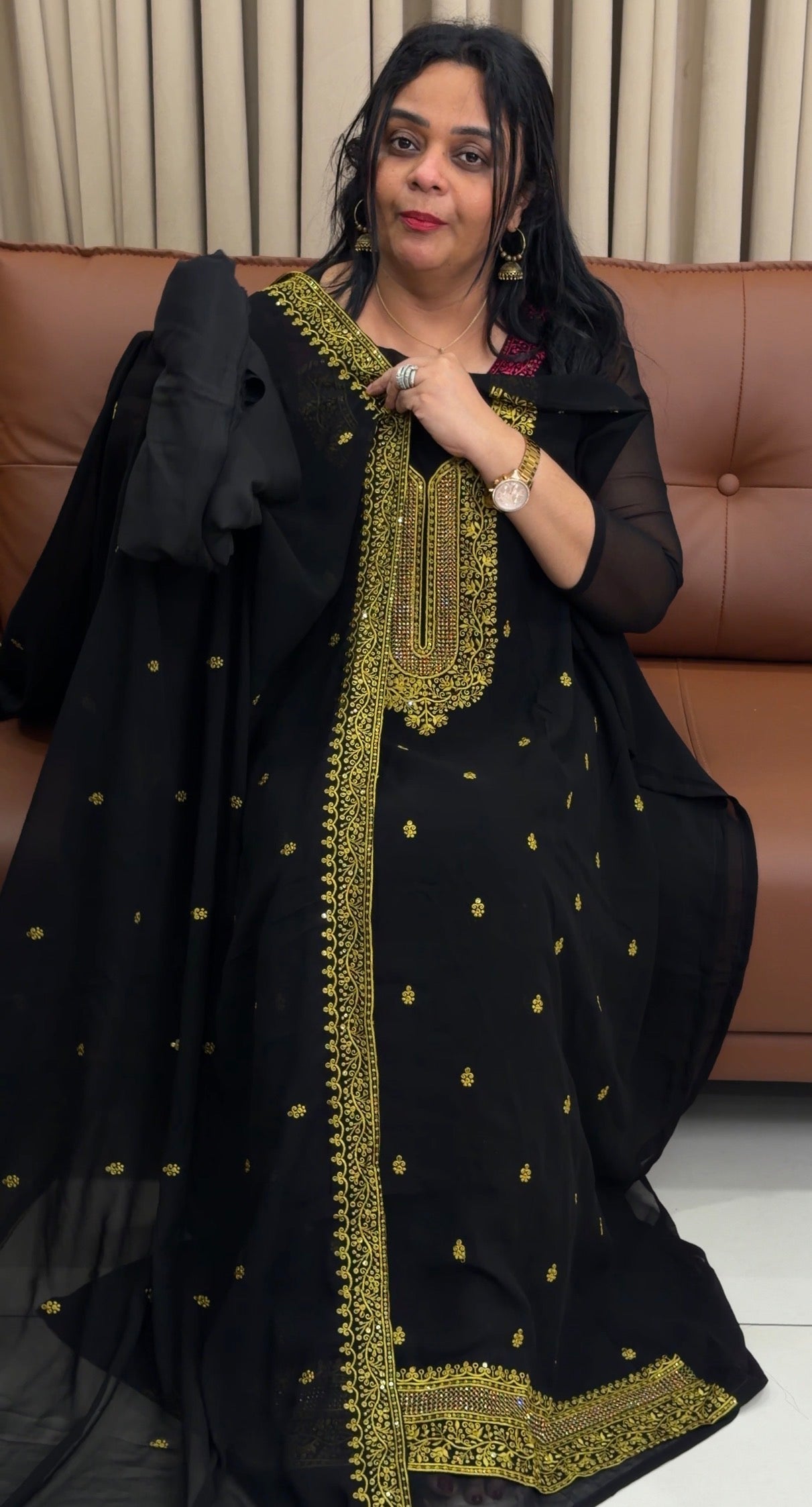 FORWARD FAUX GEORGETTE UNSTITCHED SALWAR SUITS - IHA 34803