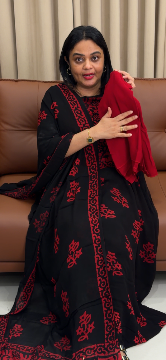 VISCOSE GEORGETTE UNSTITCHED SALWAR SUITS - IHA 34210