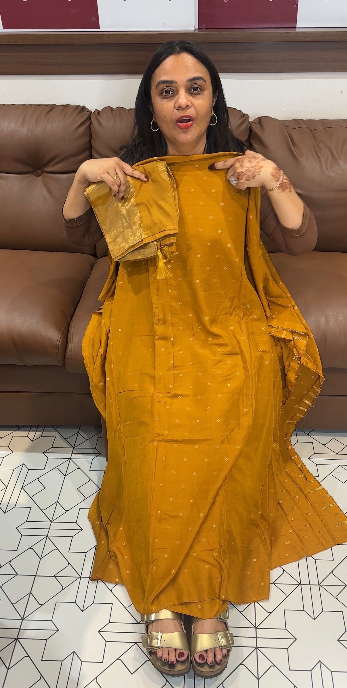 MUL CHANDERI UNSTITCHED SALWAR SUITS - IHA 31440