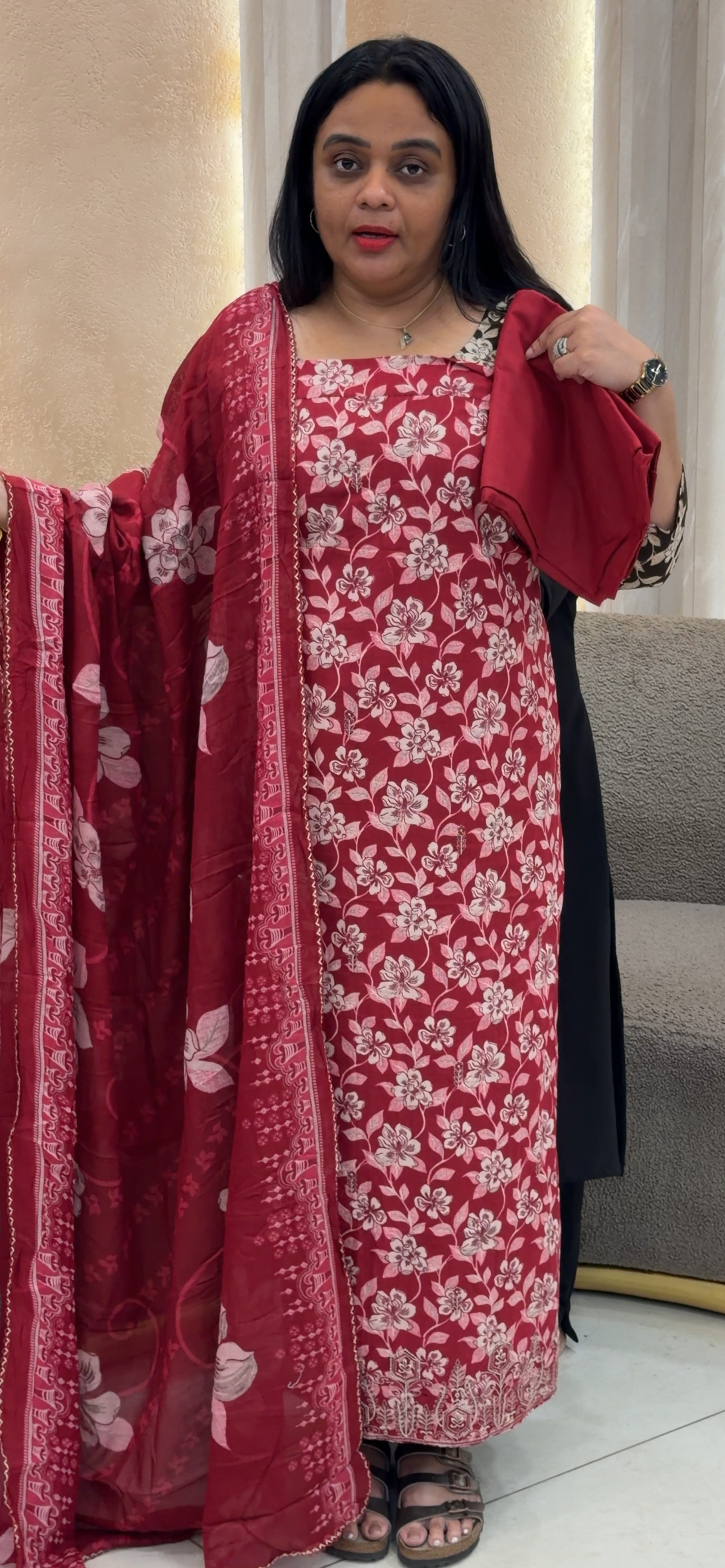 VISCOSE RAYON UNSTITCHED SALWAR SUITS - IHA 35819