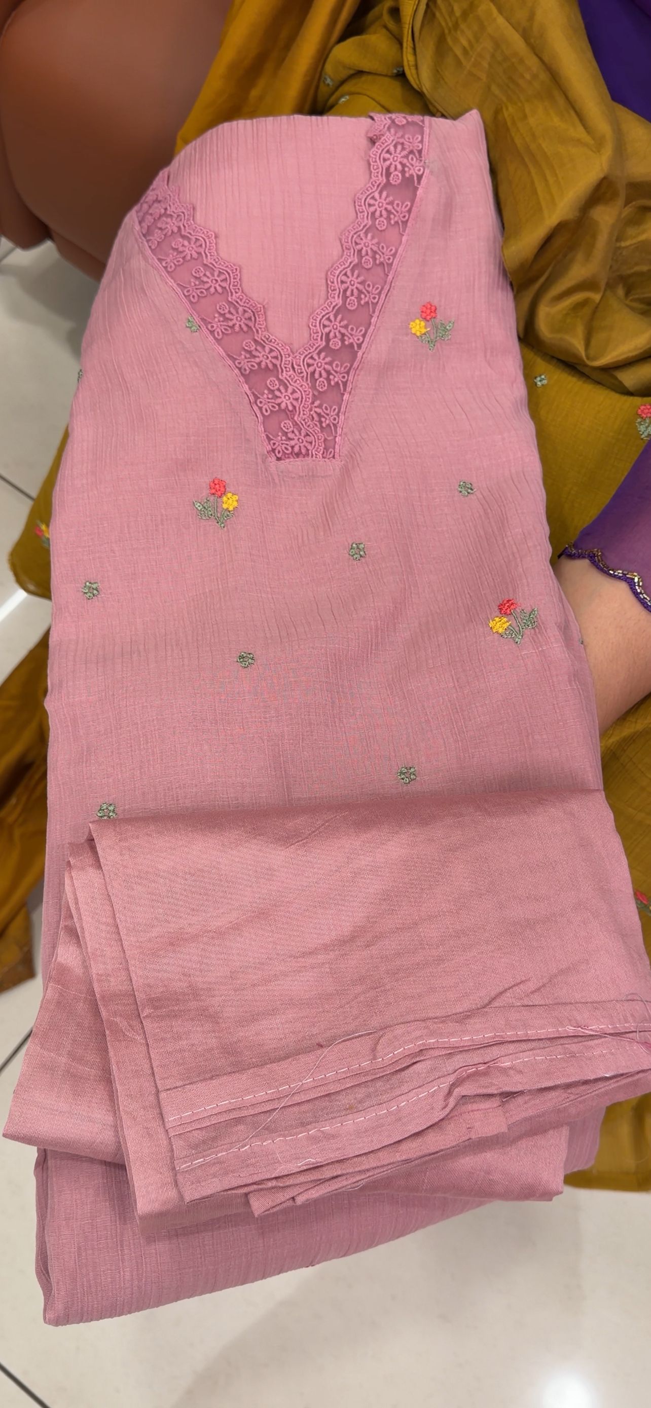MUL CRUSH UNSTITCHED SALWAR SUITS - IHA 35240