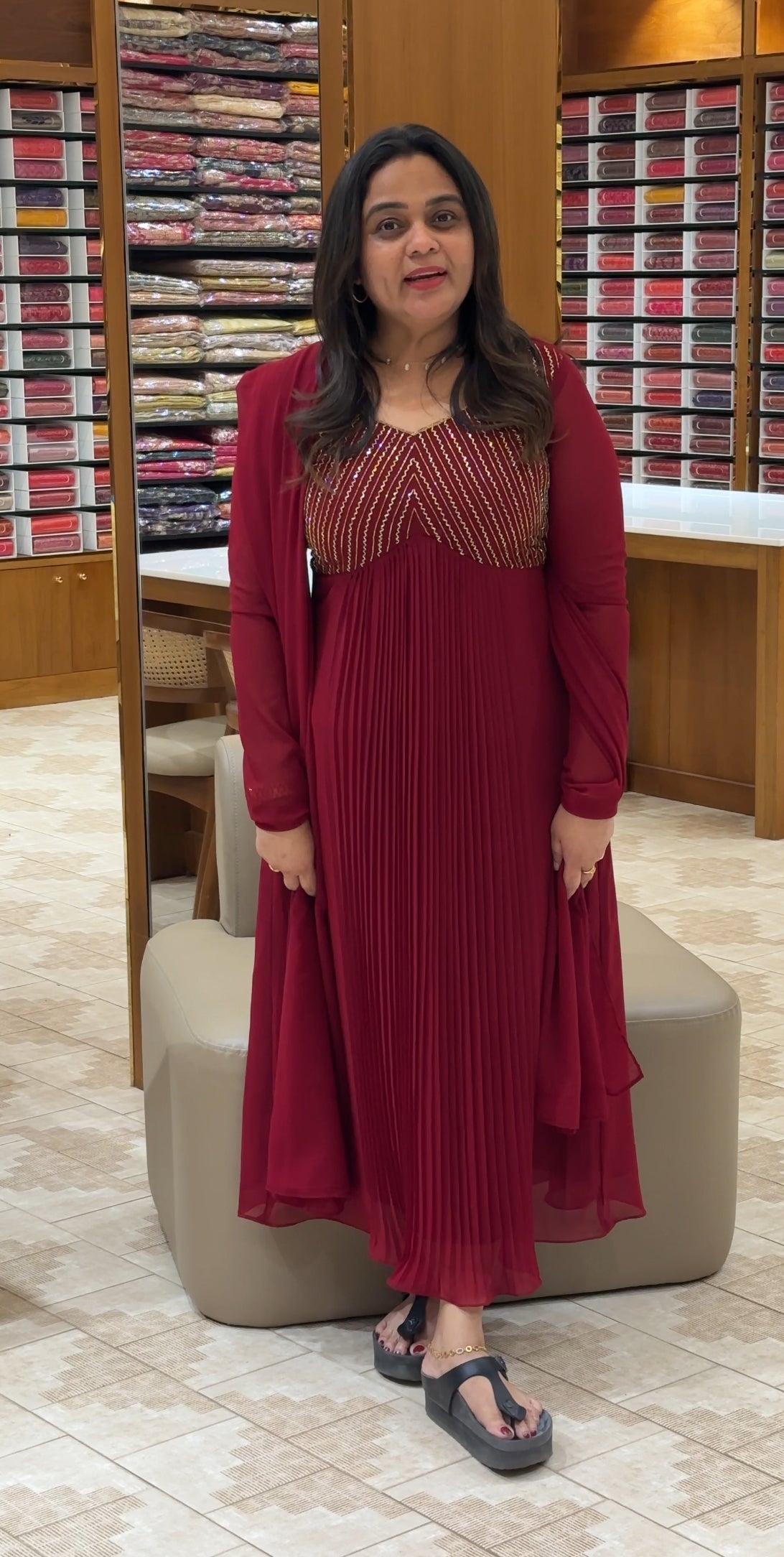 IHA'S IN-HOUSE HAND WORKED ALINE TOP ONLY- IHA 28227