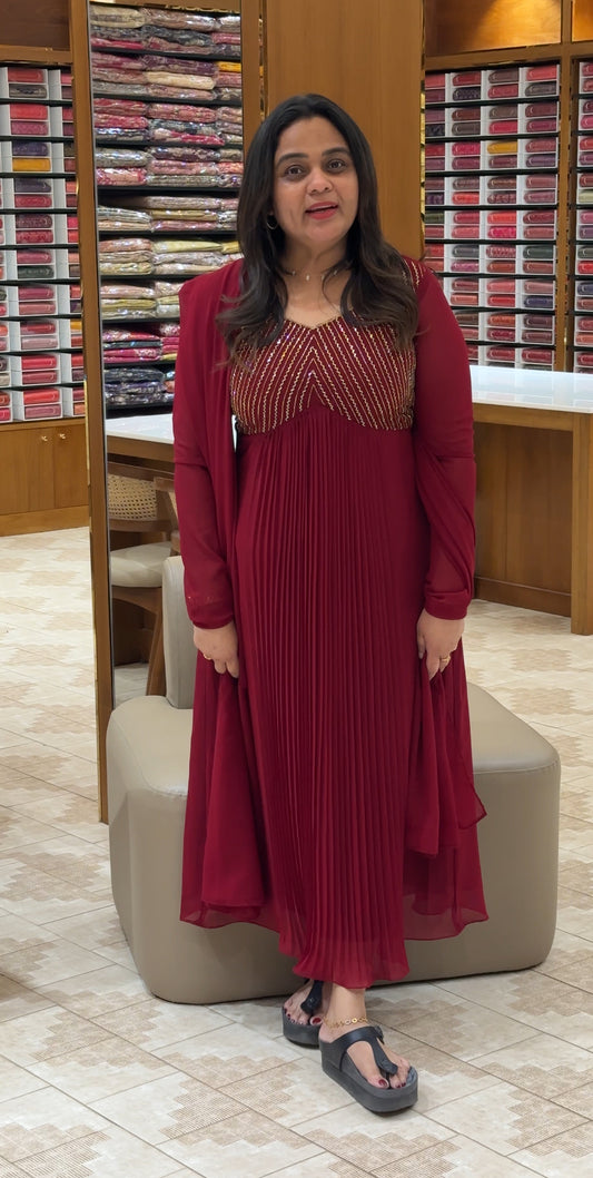 IHA'S IN-HOUSE HAND WORKED ALINE TOP ONLY- IHA 28227