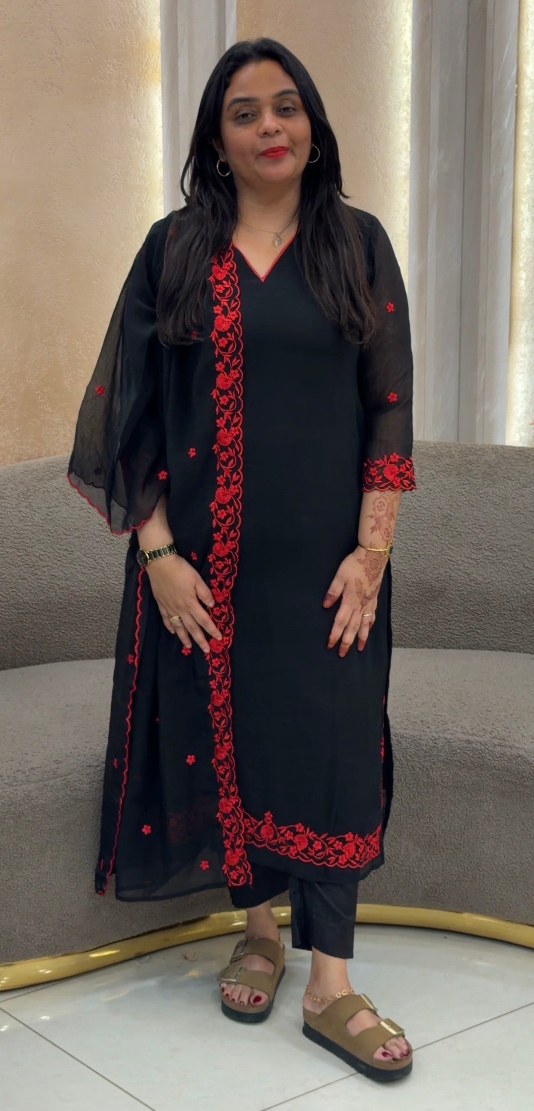 CRUSHED CHIFFON UNSTITCHED SALWAR SUITS - IAH 33036