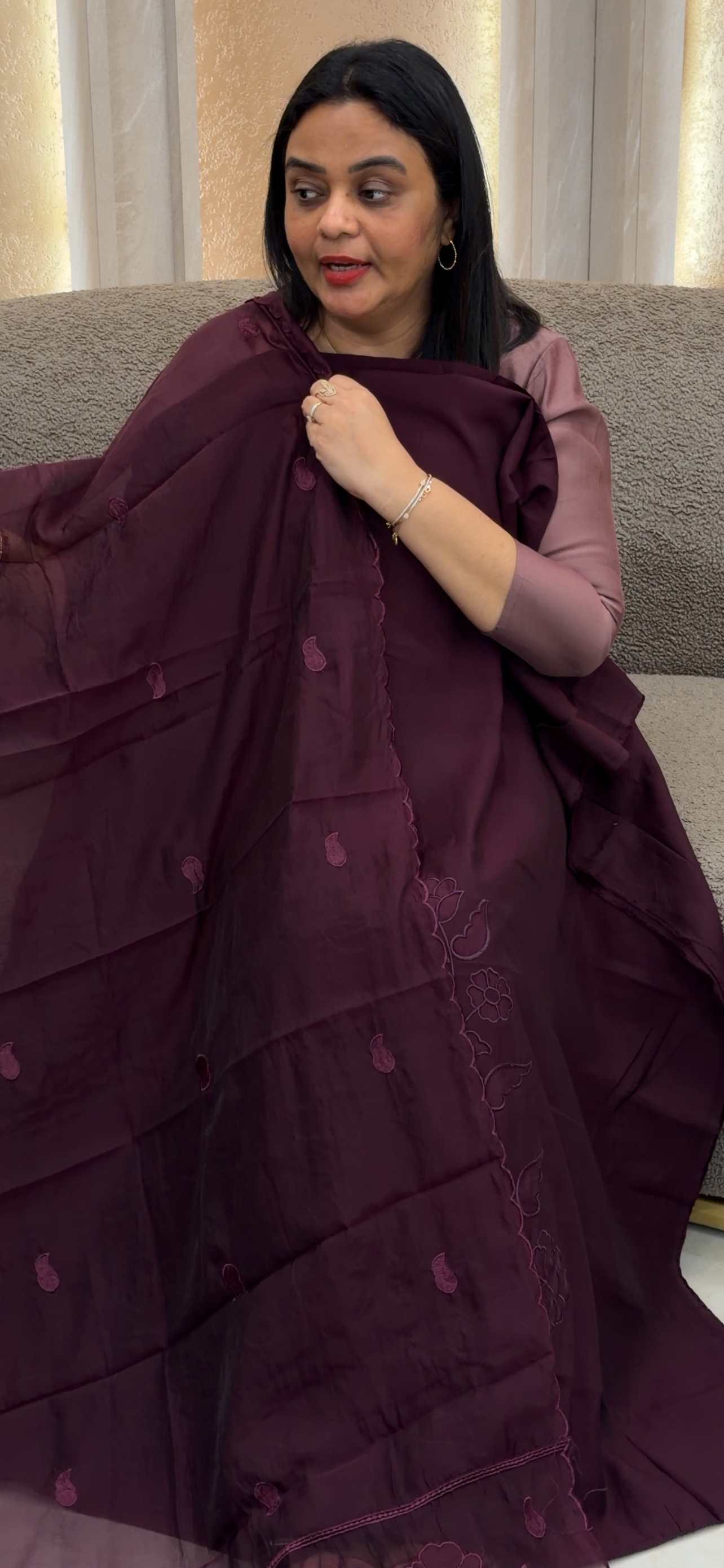 MUL CHANDERI UNSTITCHED SALWAR SUITS - IHA 32843