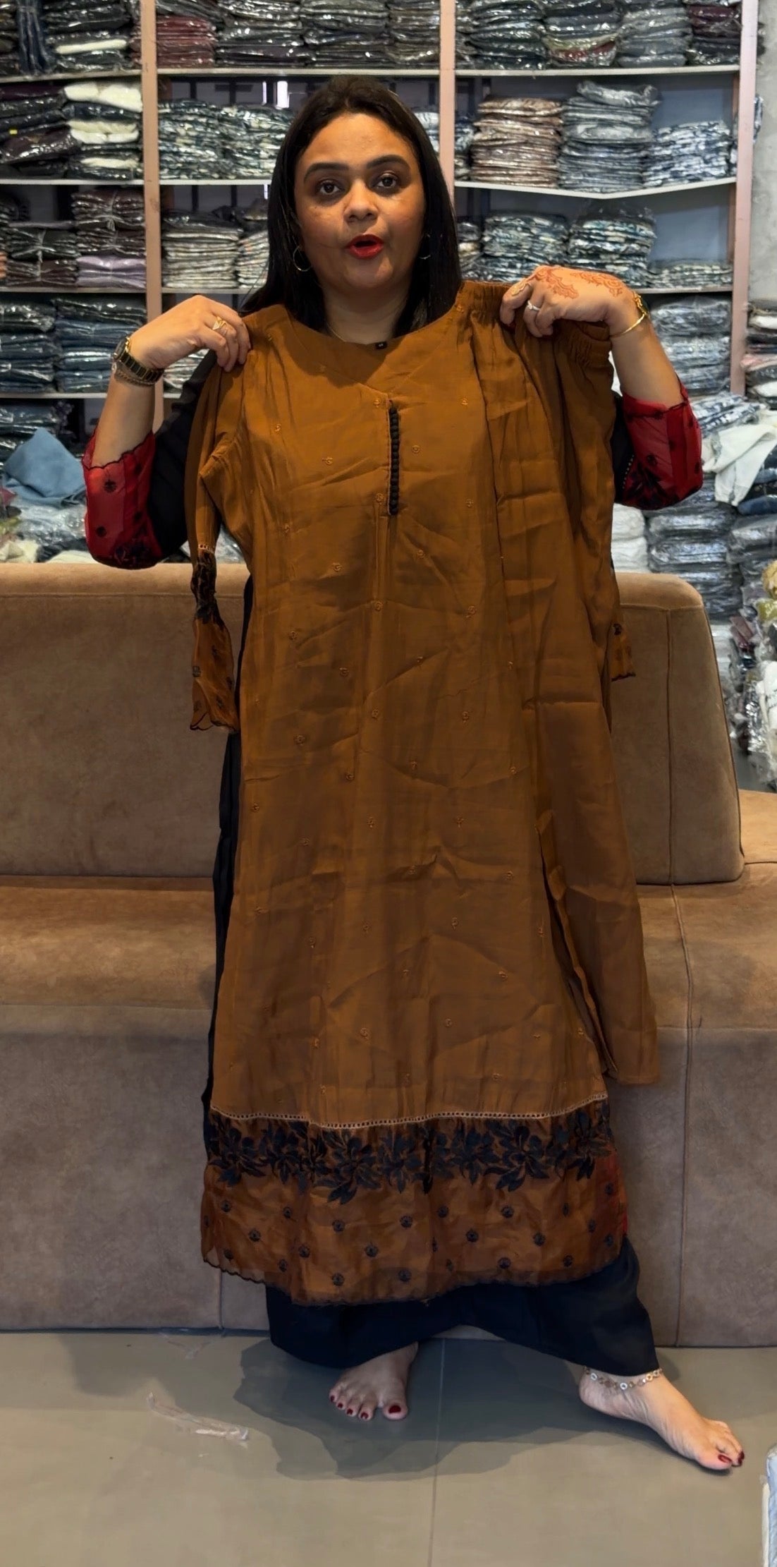 MUL CHANDERI TOP AND BOTTOM - IHA 32967
