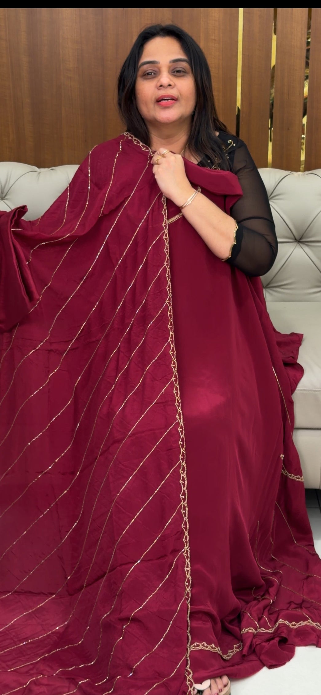 CRAPE SILK UNSTITCHED SALWAR SUITS - IHA 29048