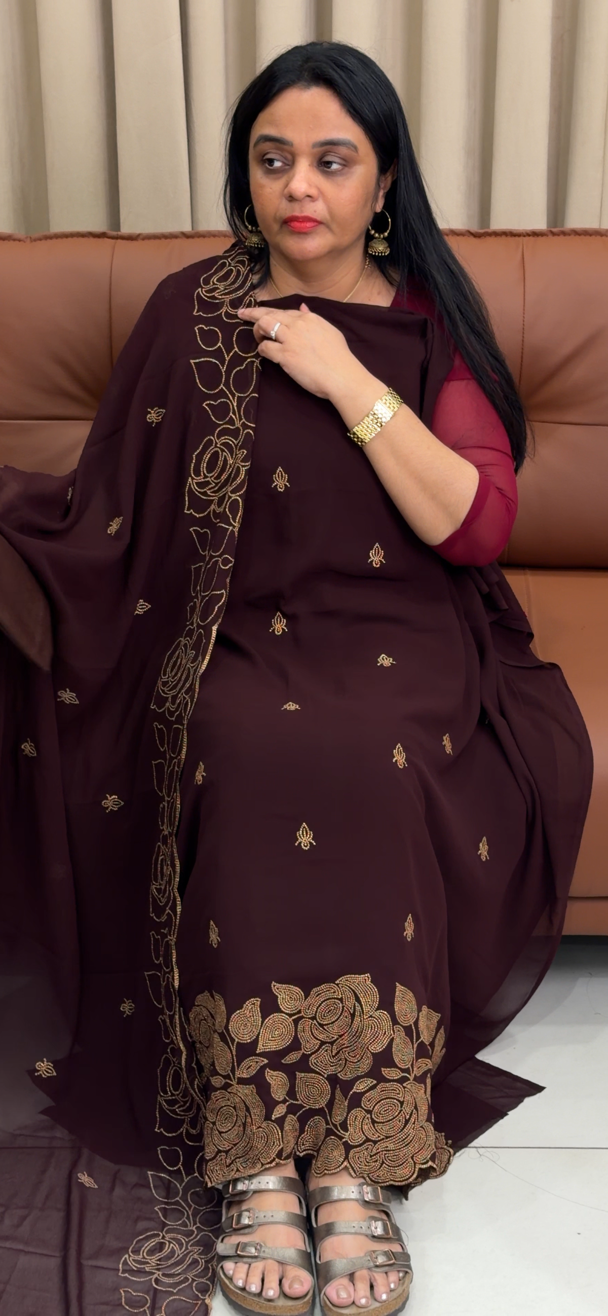 GEORGETTE UNSTITCHED SALWAR SUITS - IHA 35791