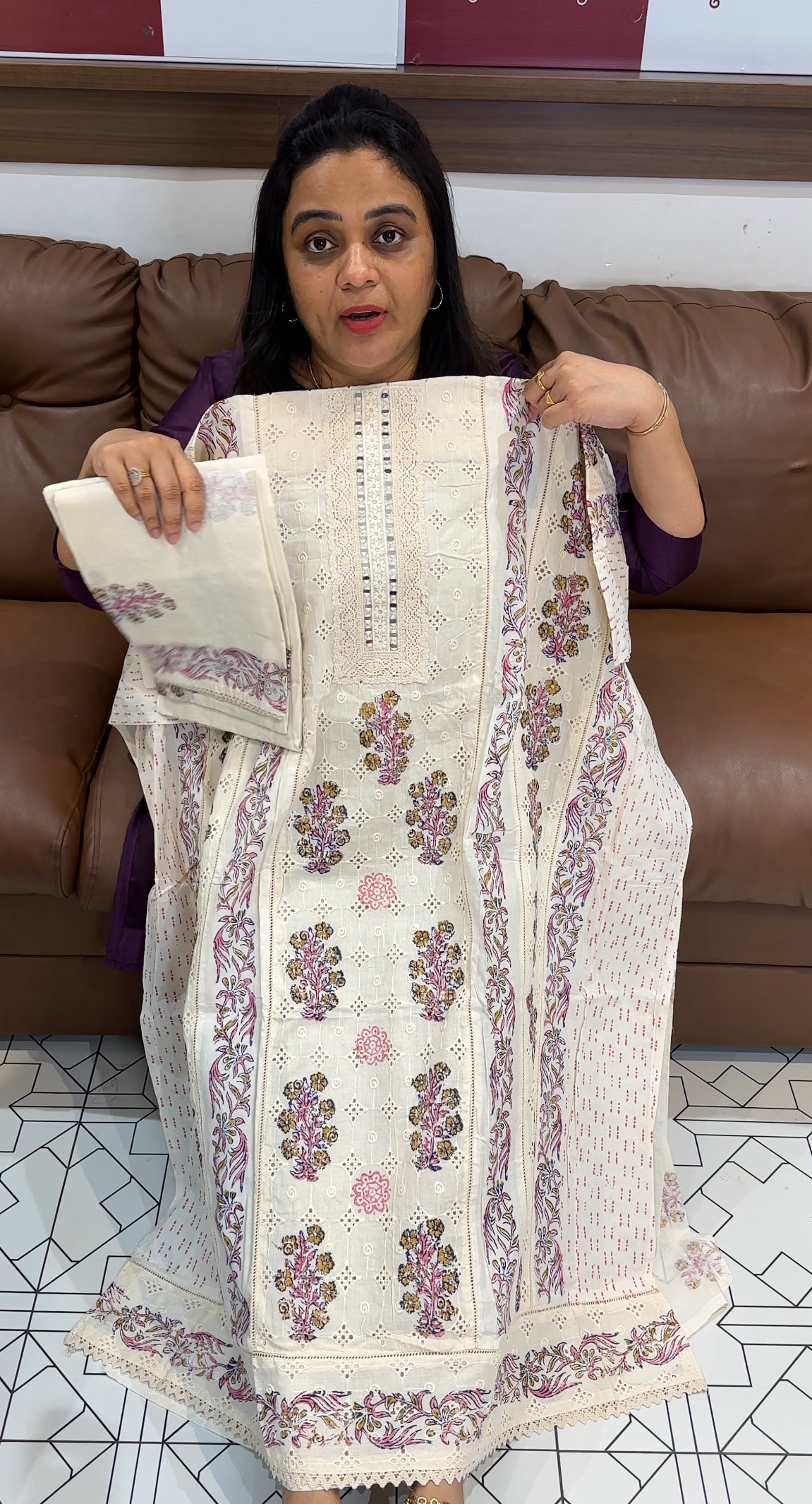 COTTON UNSTITCHED SALWAR SUITS - IHA 28006