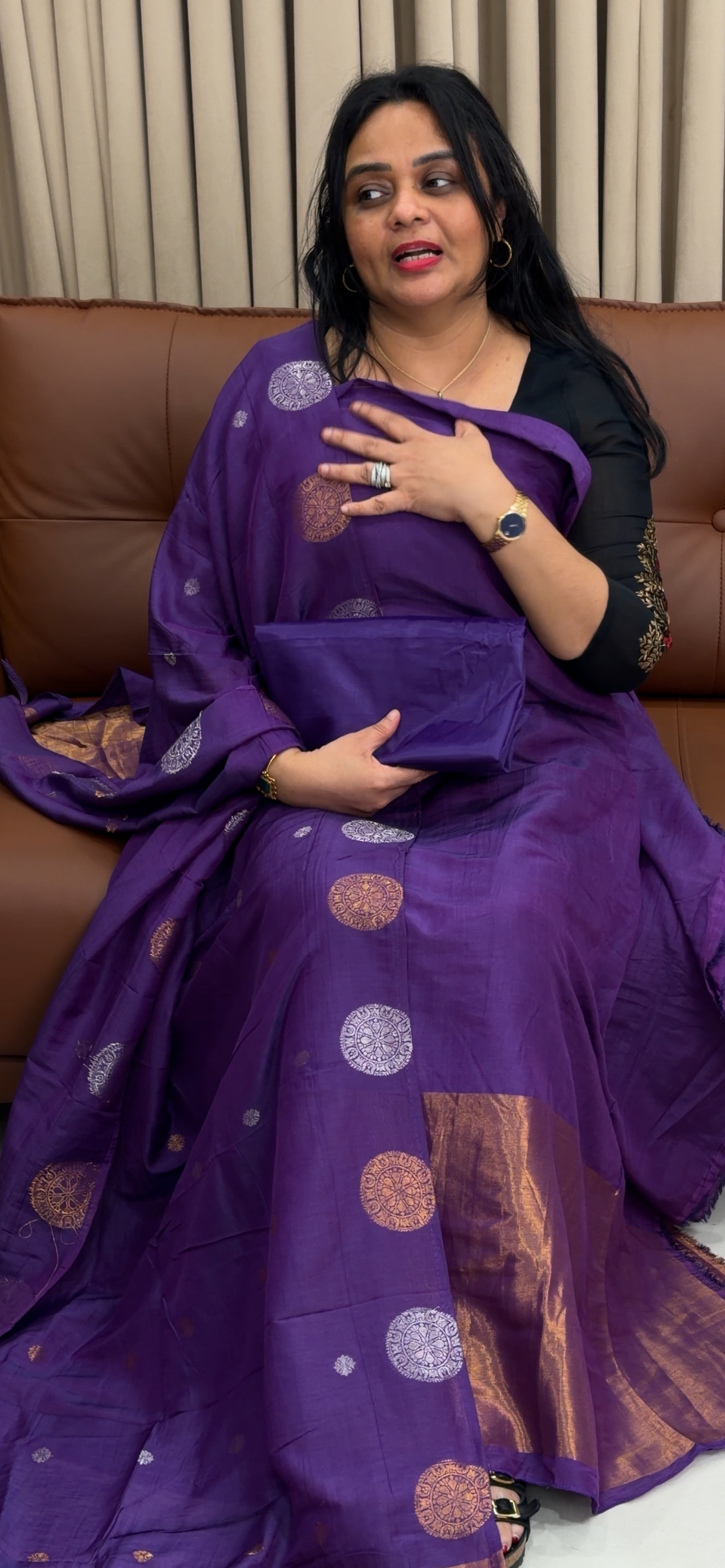 SILK BANARASI UNSTITCHED SALWAR SUITS - IHA 34598
