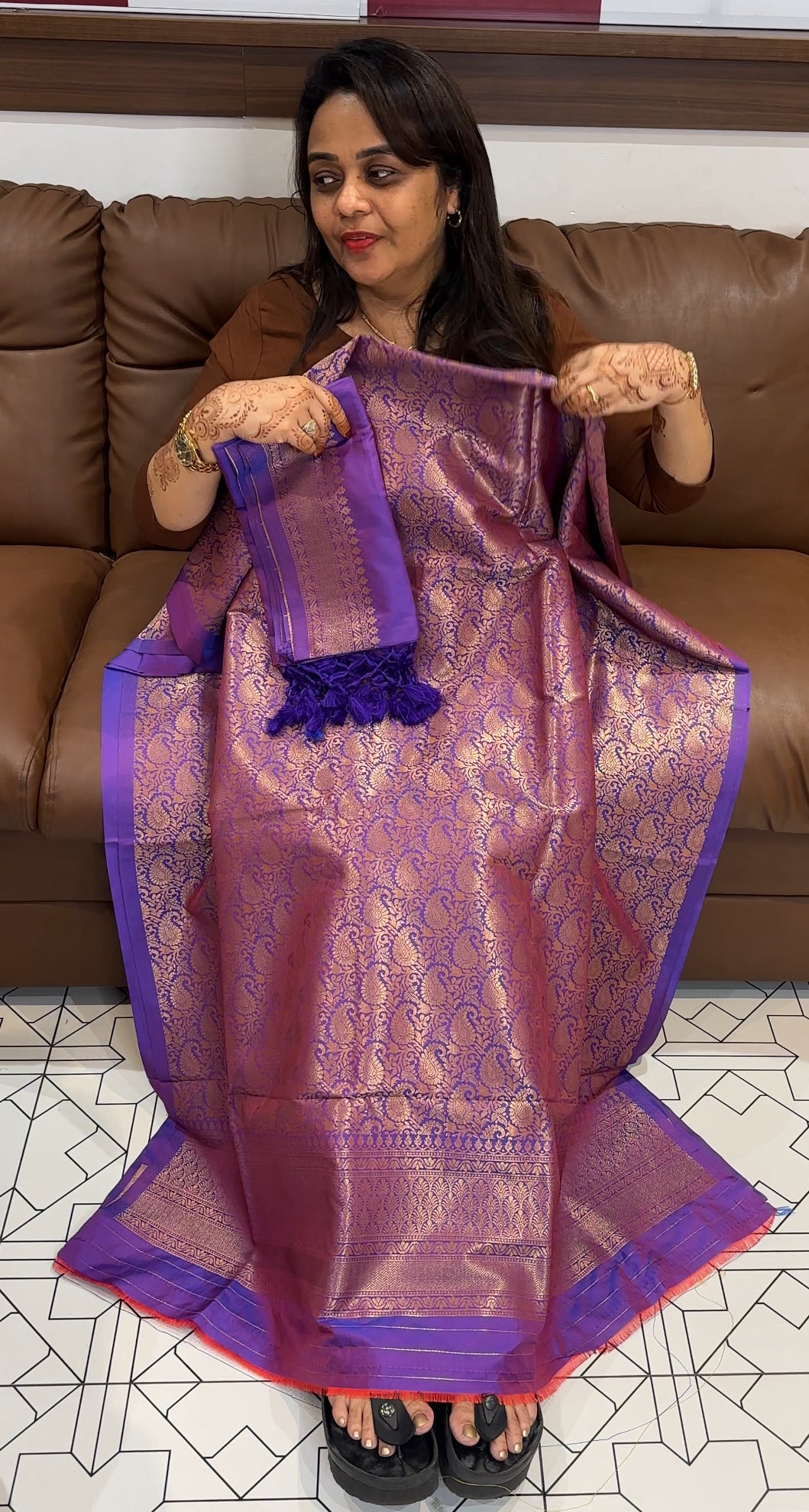 KATAN BANARASI UNSTITCHED SALWAR SUITS - IHA 23919