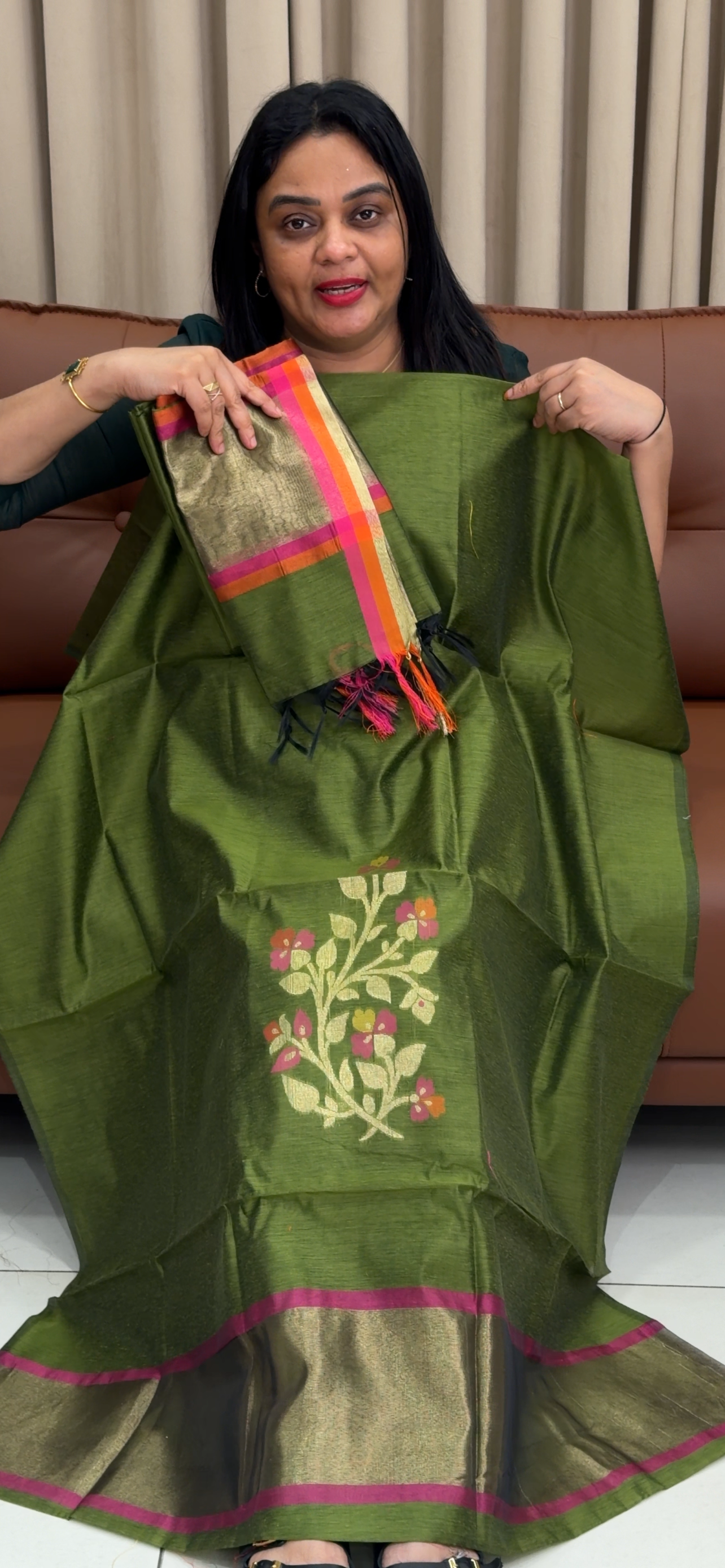 JAMDANI UNSTITCHED SALWAR SUITS - IHA 34205