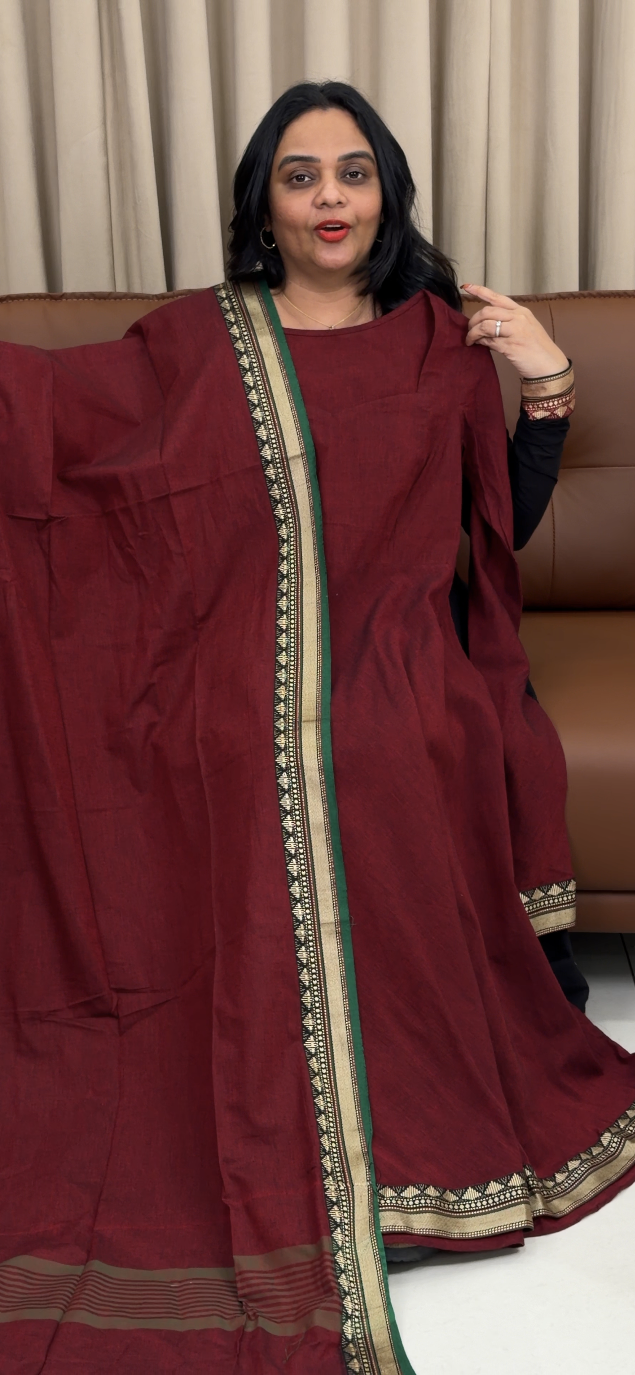 IHA'S IN-HOUSE HANDLOOM COTTON TOP AND DUPATTA - IHA 33332