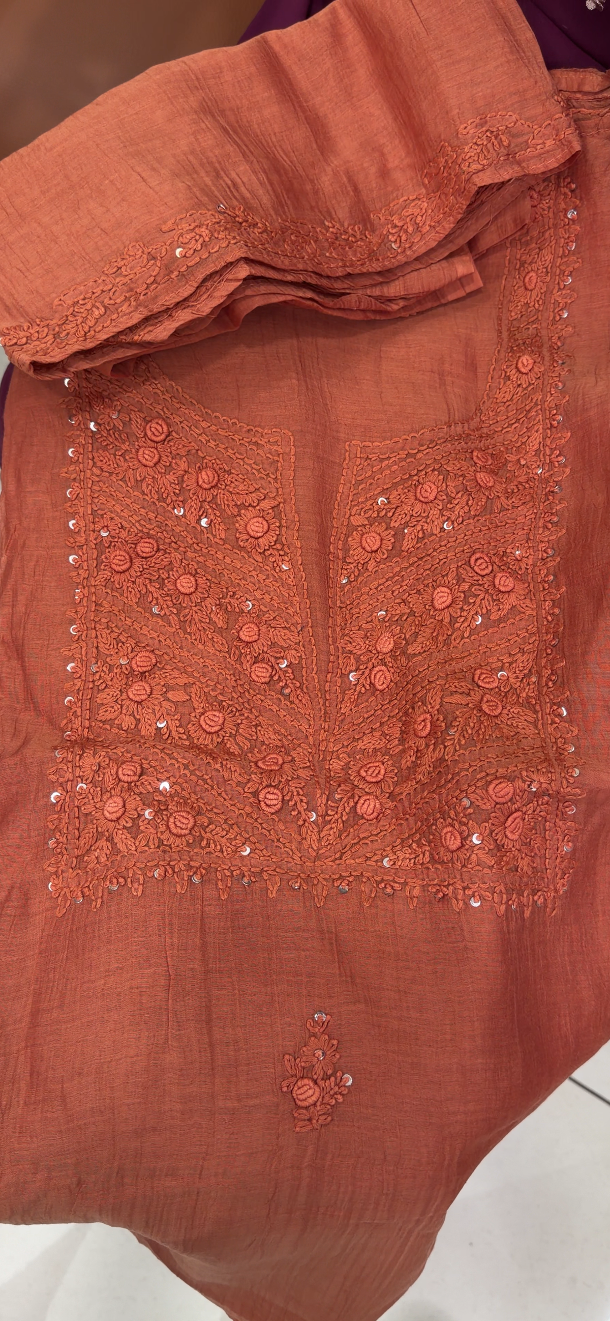 CHIKANKARI UNSTITCHED SALWAR SUITS - IHA 35802