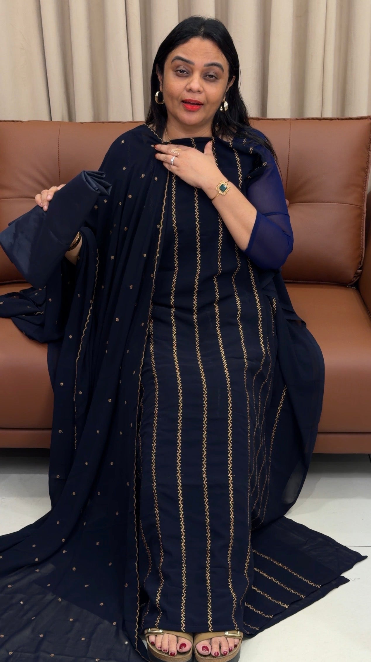 GEORGETTE UNSTITCHED SALWAR SUITS - IHA 33424