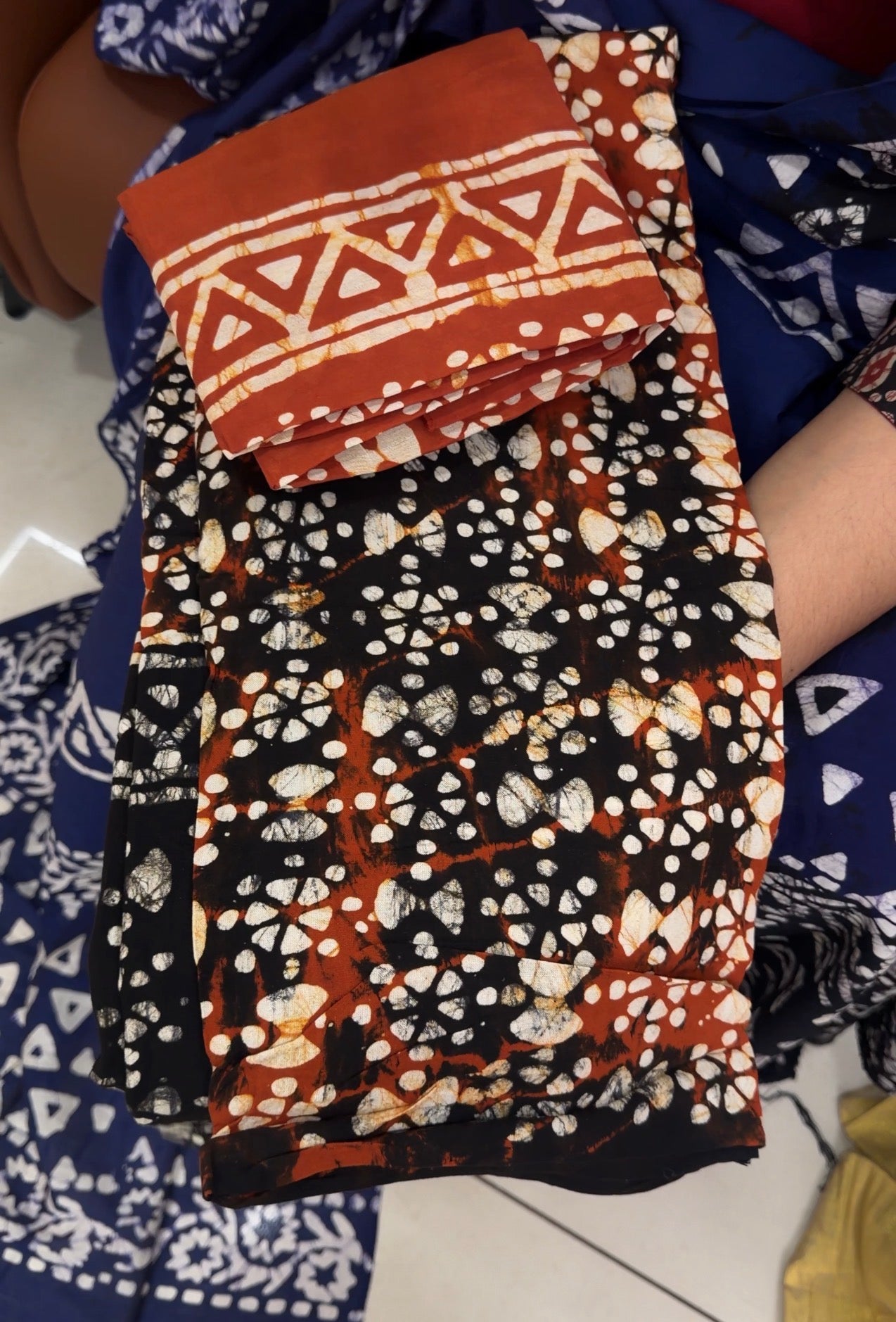 BATIK PRINTED UNSTITCHED SALWAR SUITS - IHA 34967