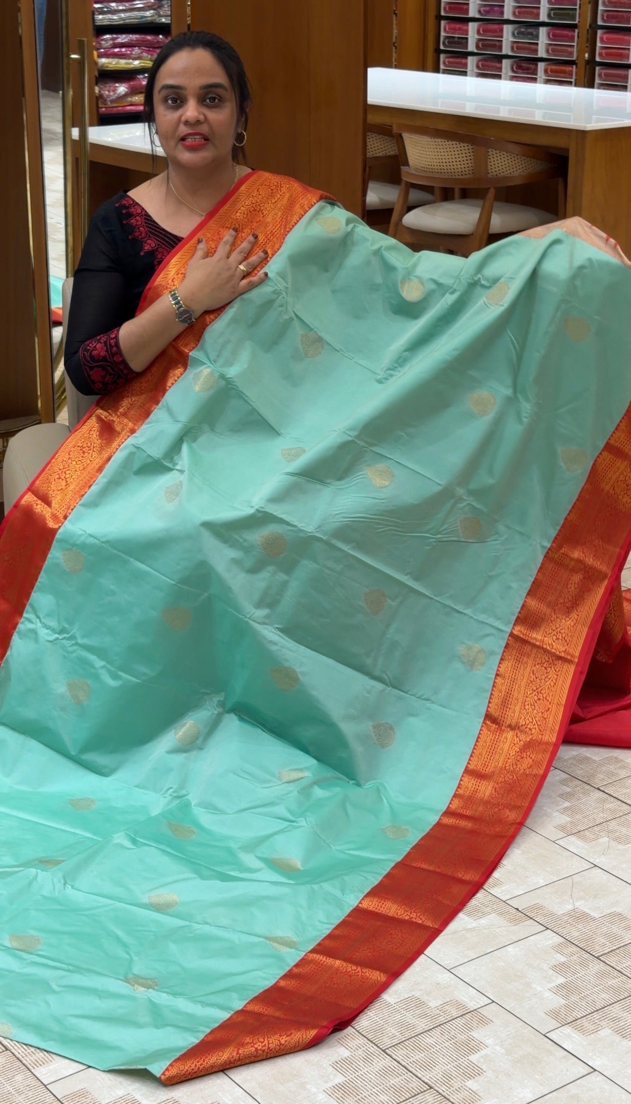 SEMI KANCHIPURAM SILK SAREES - IHA 31387