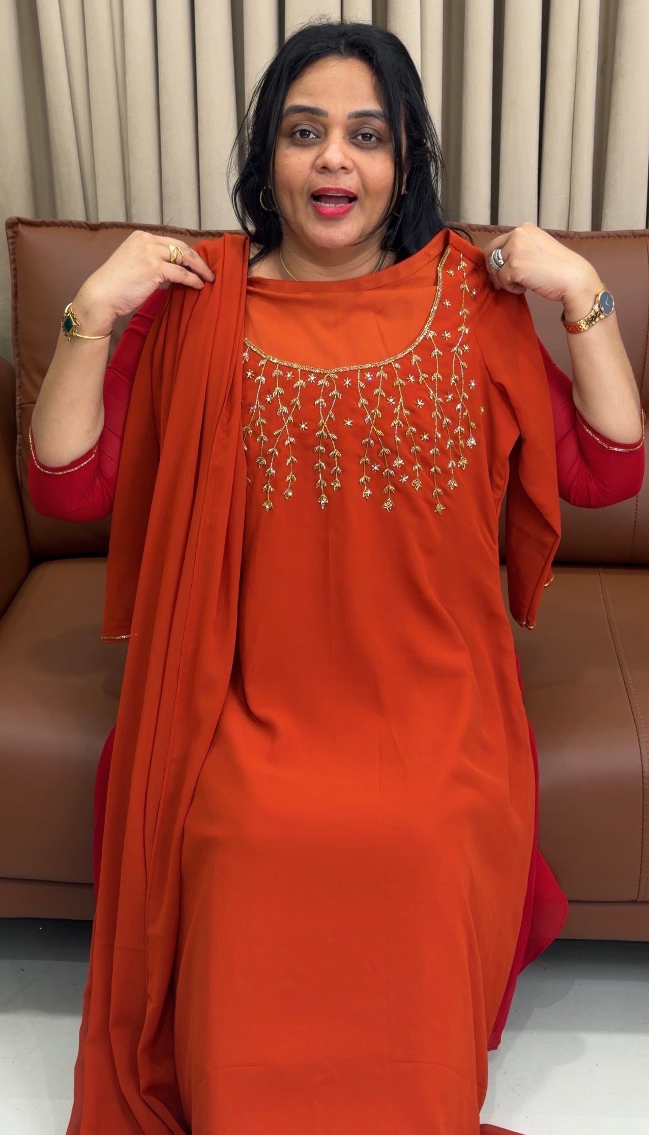 IHA'S IN-HOUSE HANDWORKED SLITTED TOPS - IHA 34589