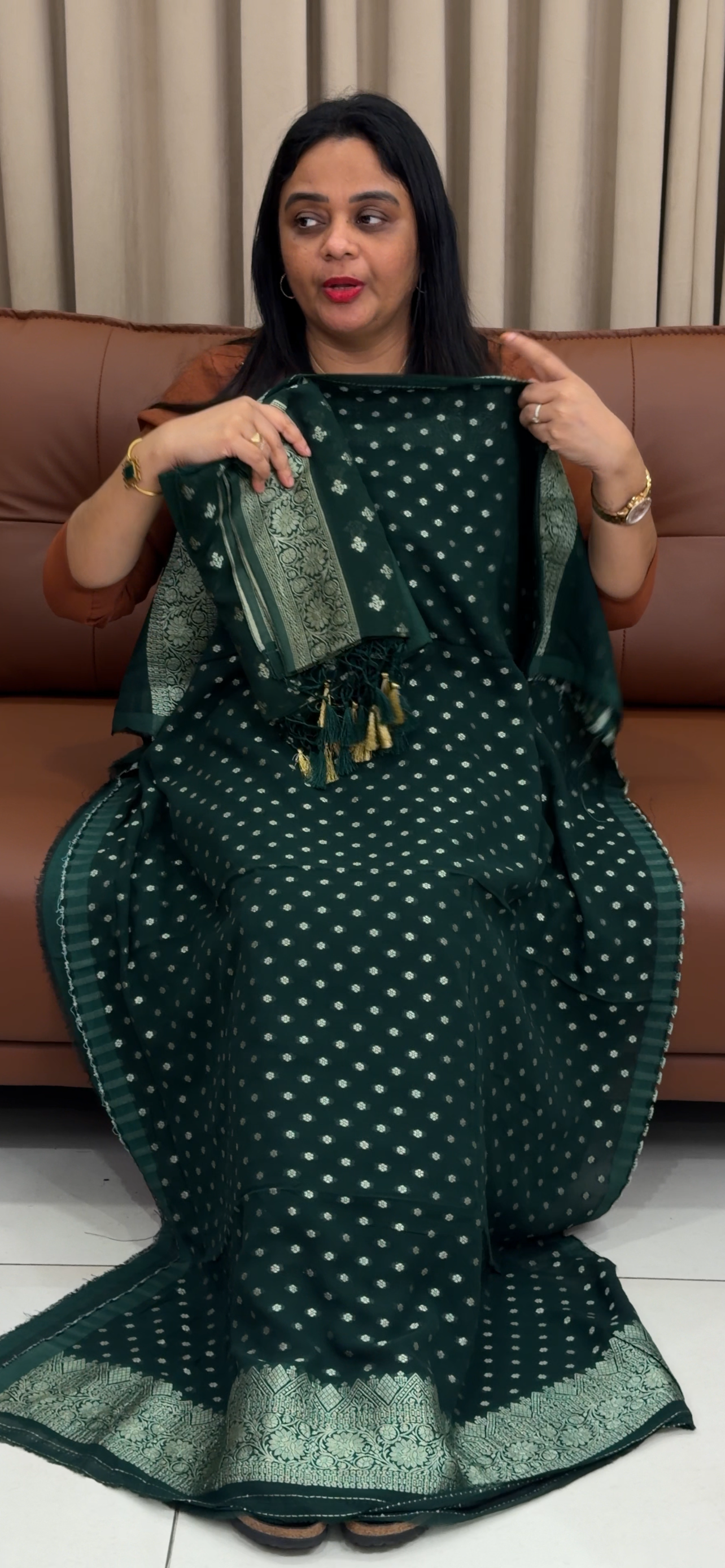 VISCOSE BANARASI UNSTITCEHD SALWAR SUITS - IHA 34283