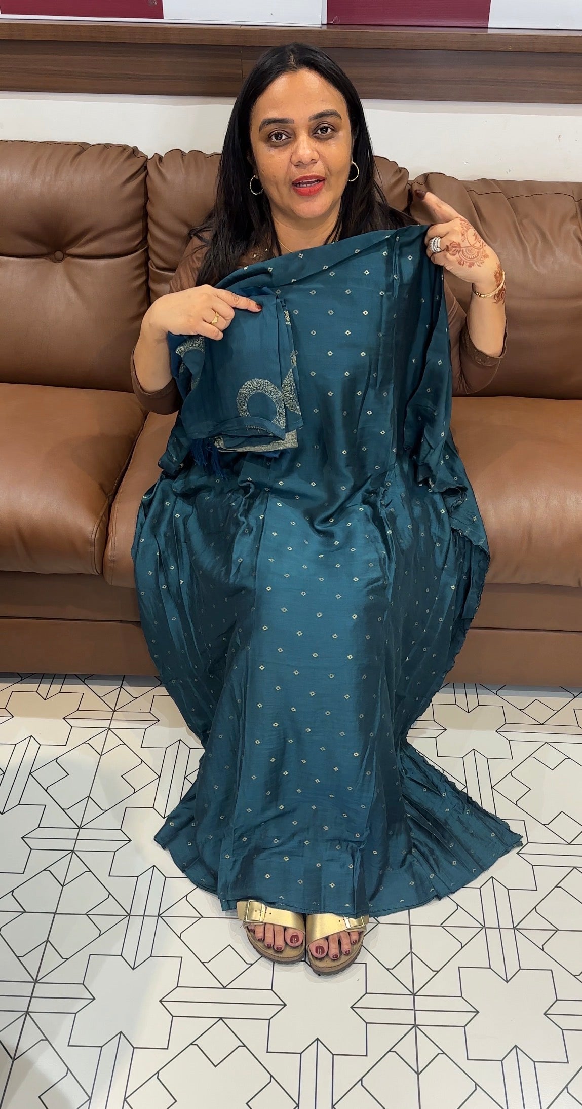 MUL CHANDERI UNSTITCHED SALWAR SUITS - IHA 31440