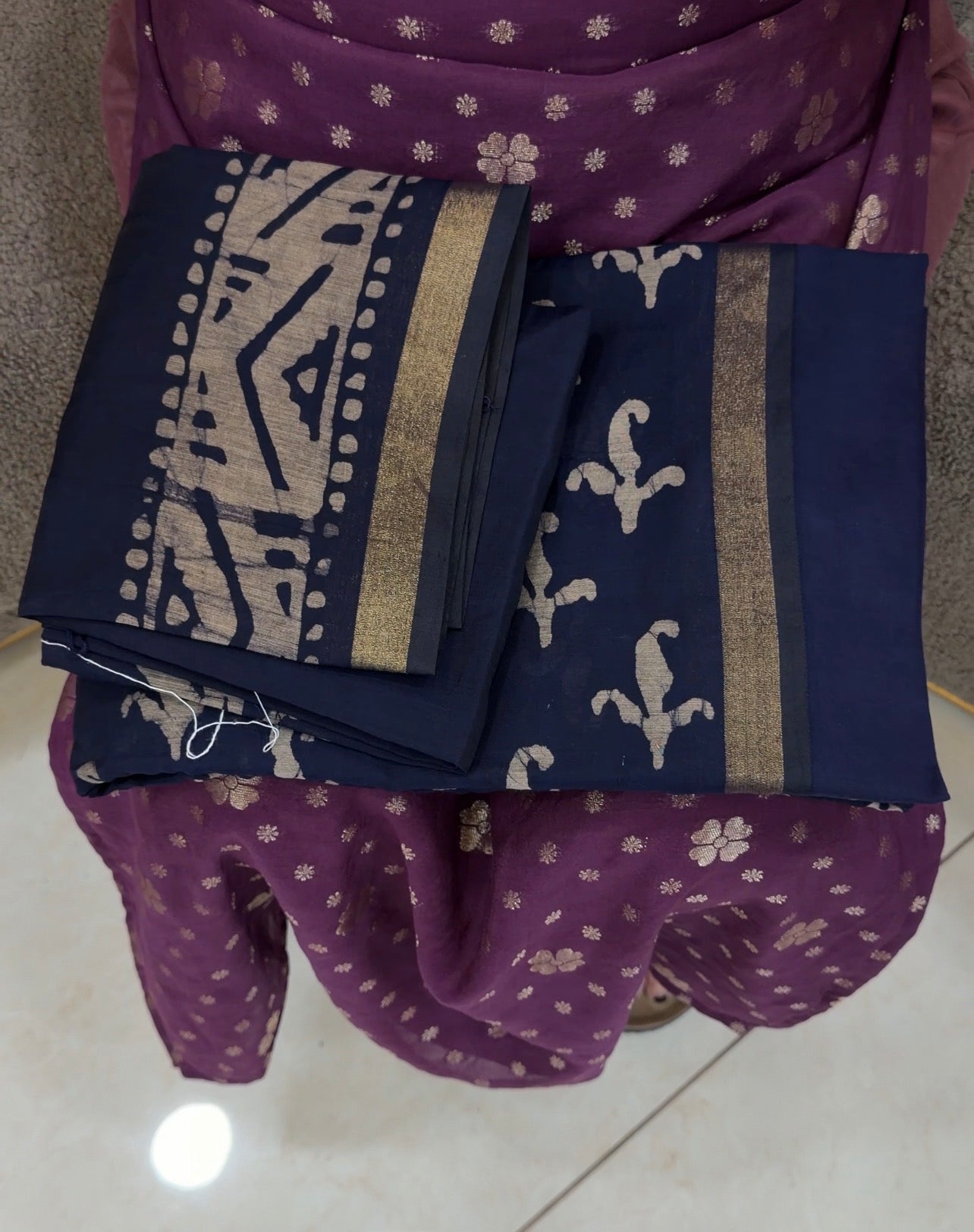 BATIK PRINTED UNSTITCHED SALWAR SUITS - IHA 32858