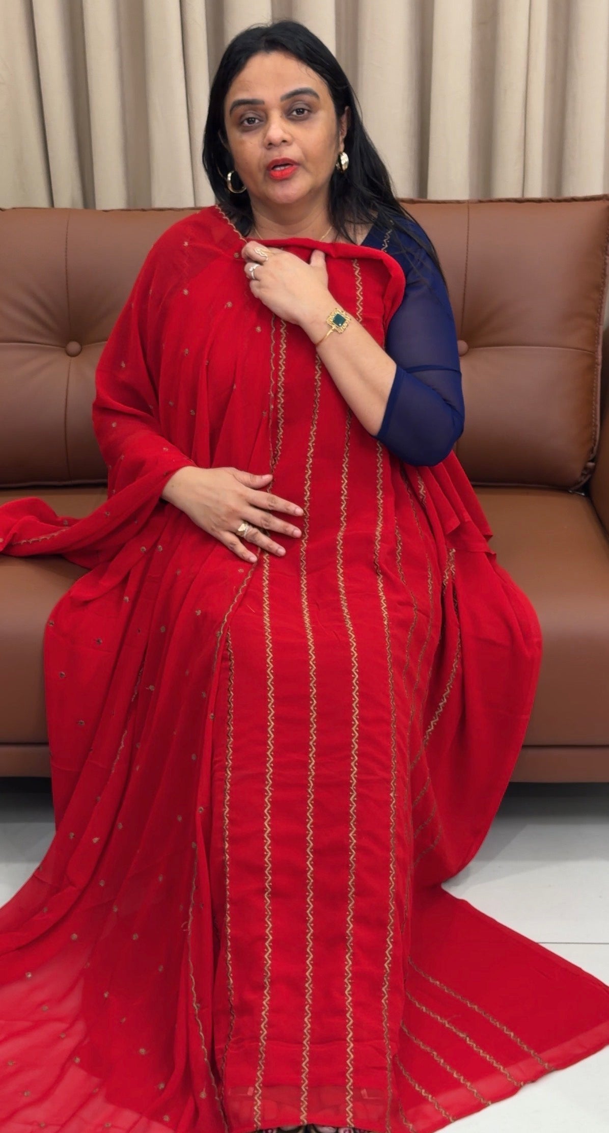 GEORGETTE UNSTITCHED SALWAR SUITS - IHA 33424