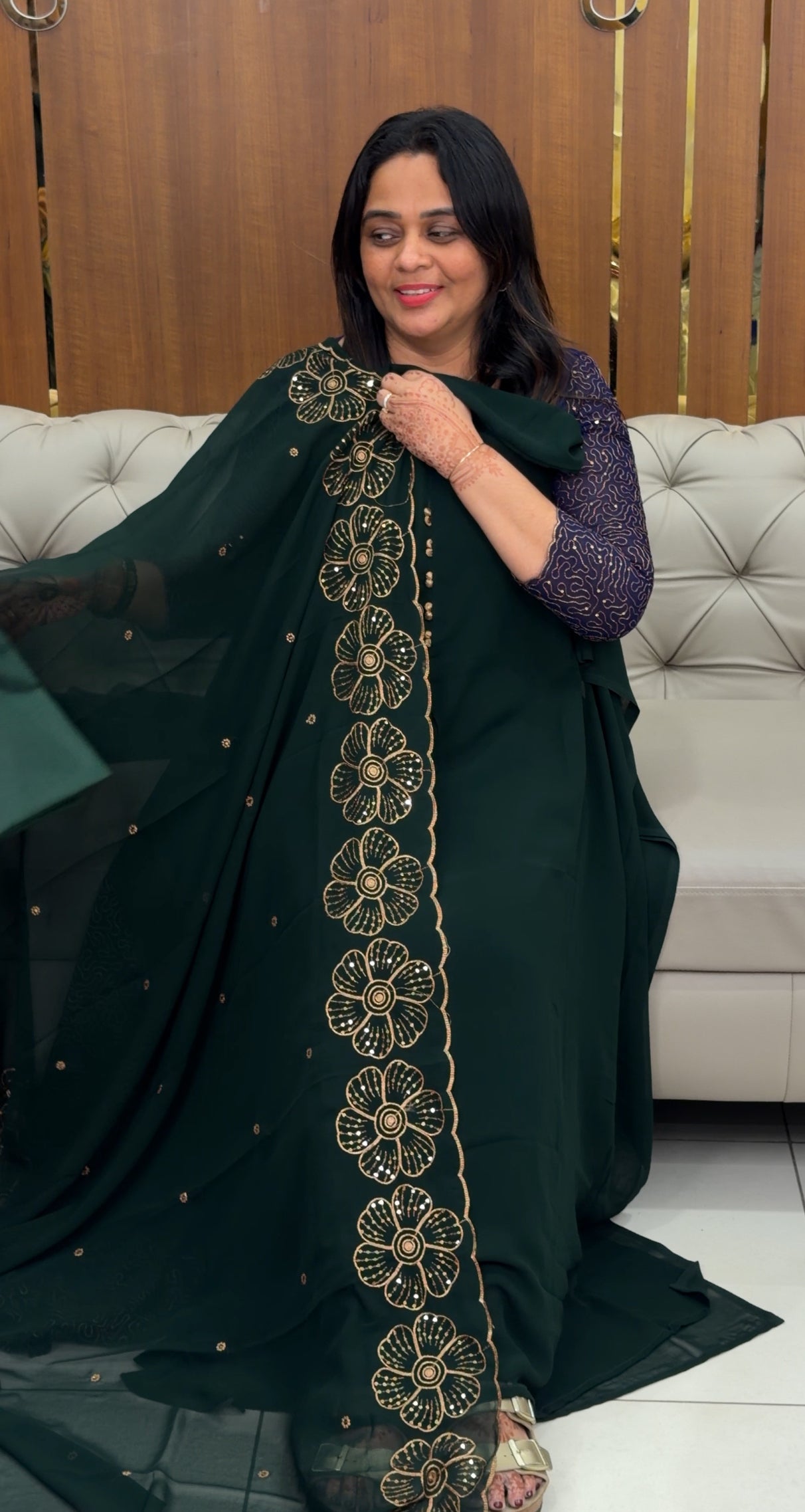 FAUX GEORGETTE UNSTITCHED SALWAR SUITS - IHA 32793