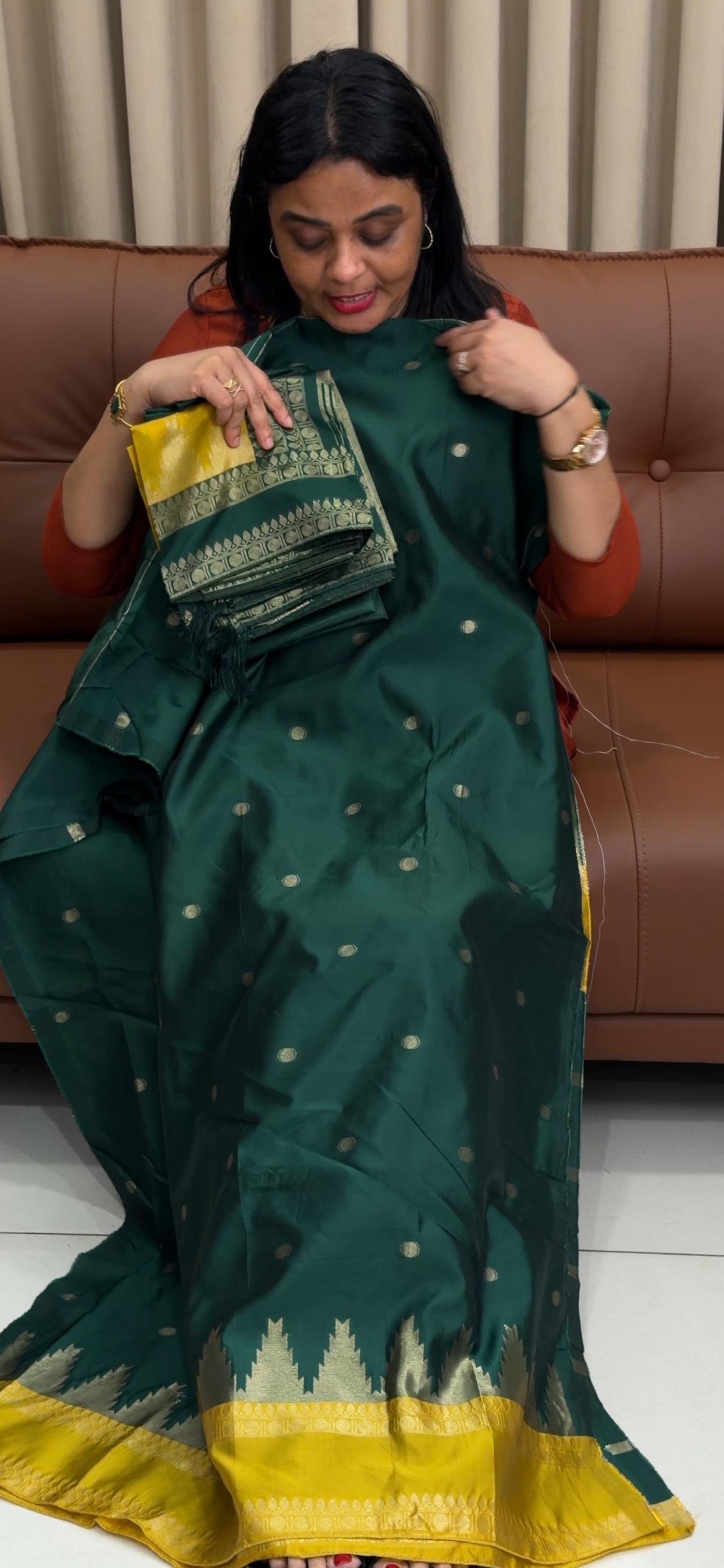 SEMI SOFT SILK UNSTITCHED SALWAR SUITS - IHA 34317