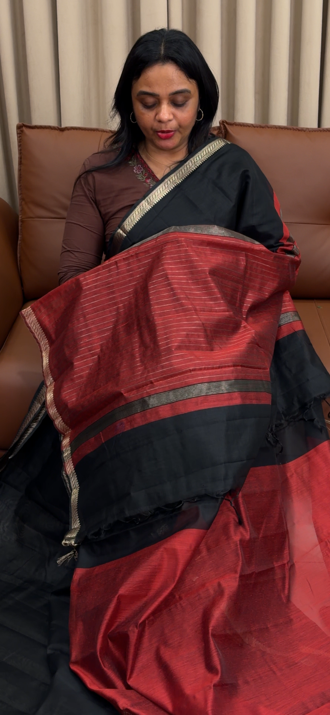 MUL CHANDERI SAREES - IHA 34238