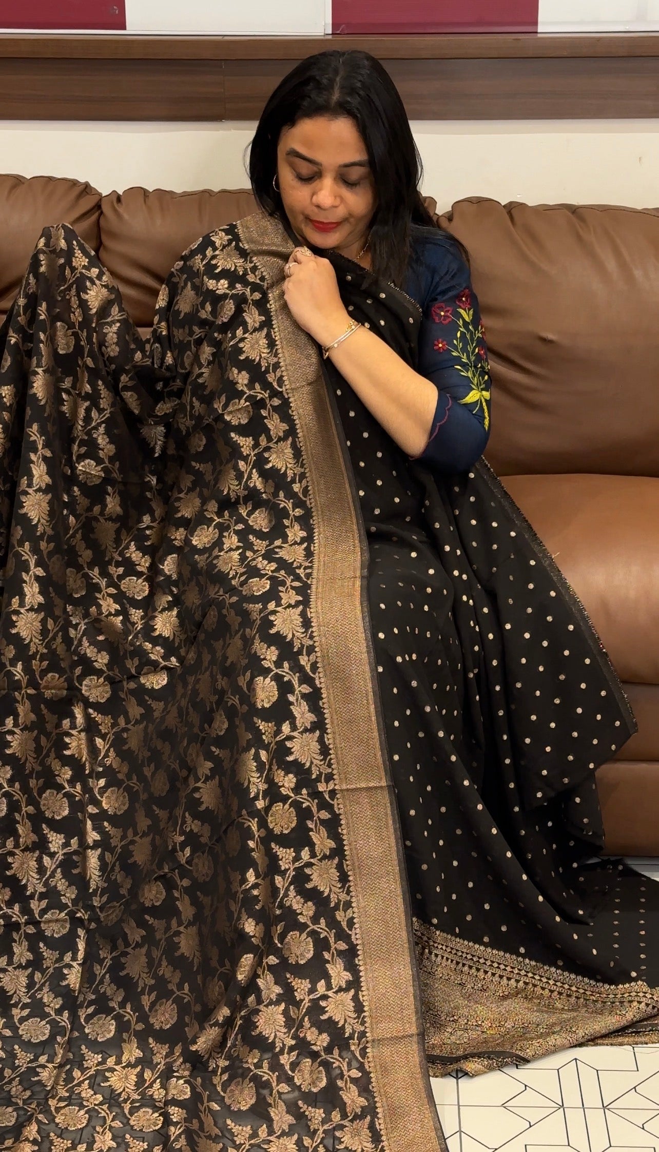 GEORGETTE BANARASI UNSTITCHED SALWAR SUITS - IHA 32876