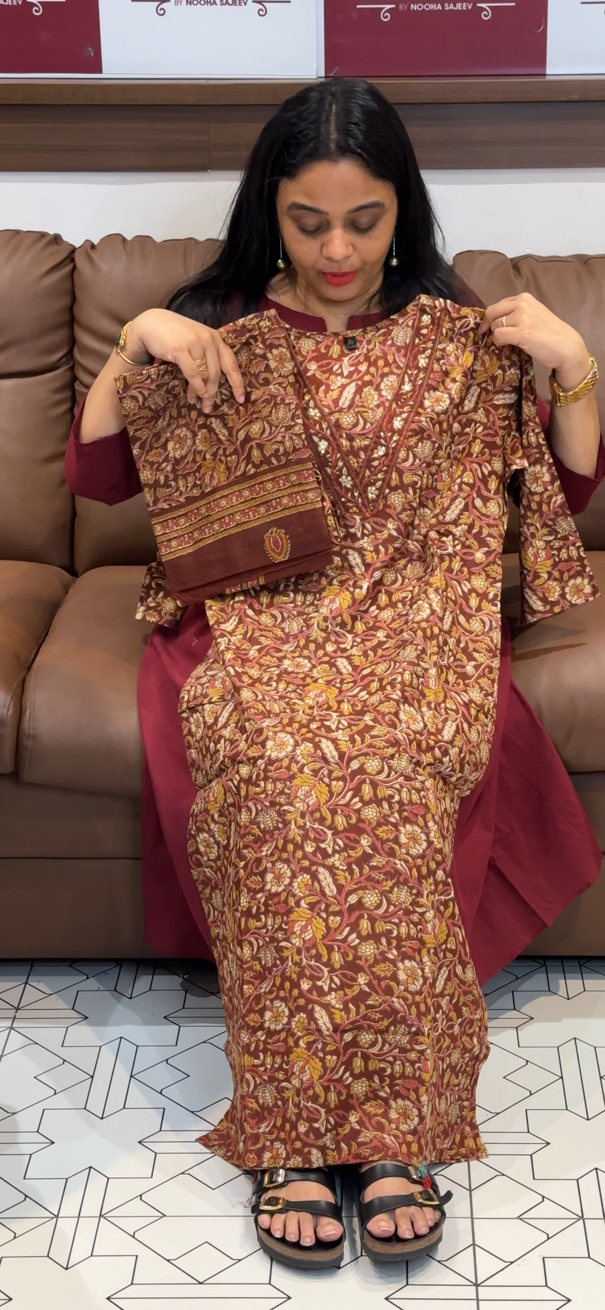 PRINTED TOP, BOTTOM AND DUPATTA - IHA 35511