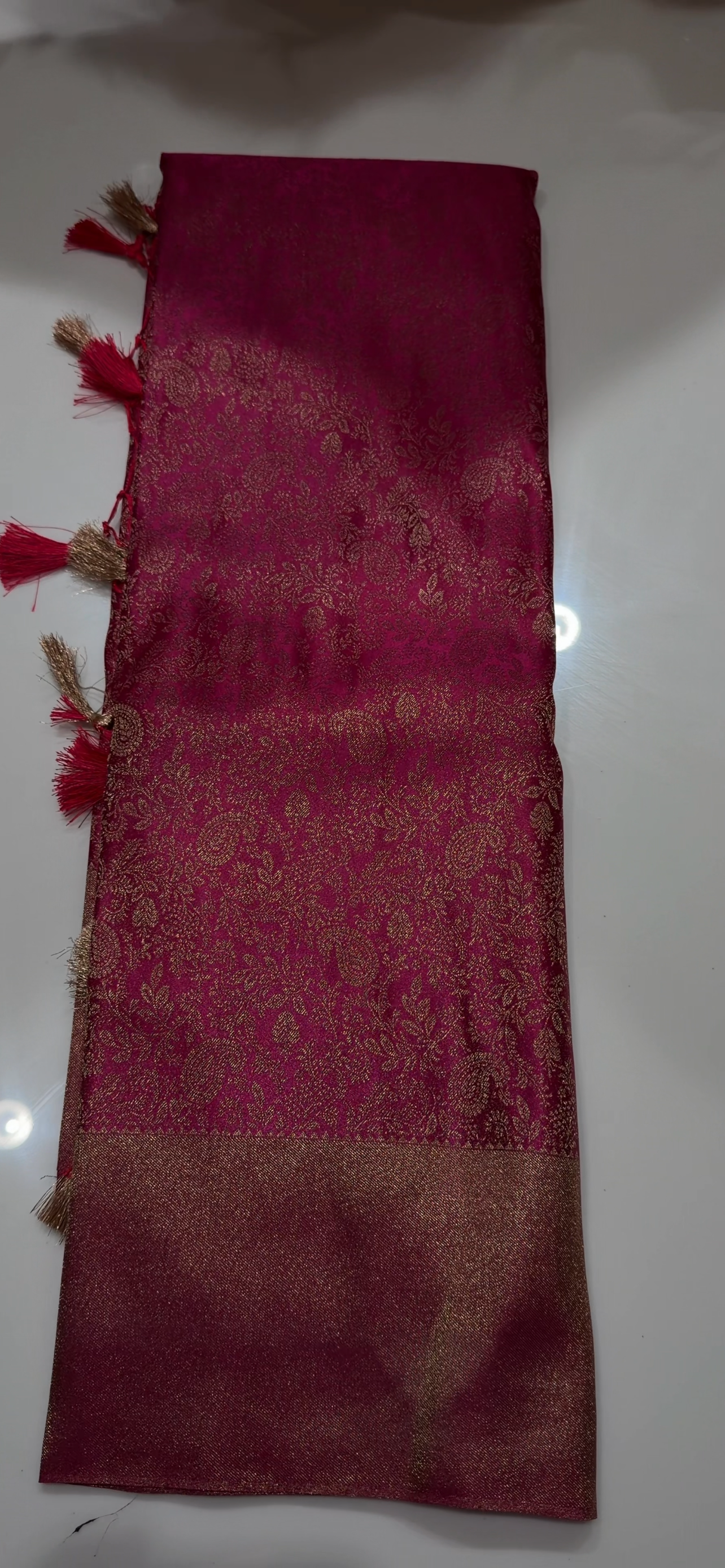 SEMI BROCADE SAREES - IHA 34536