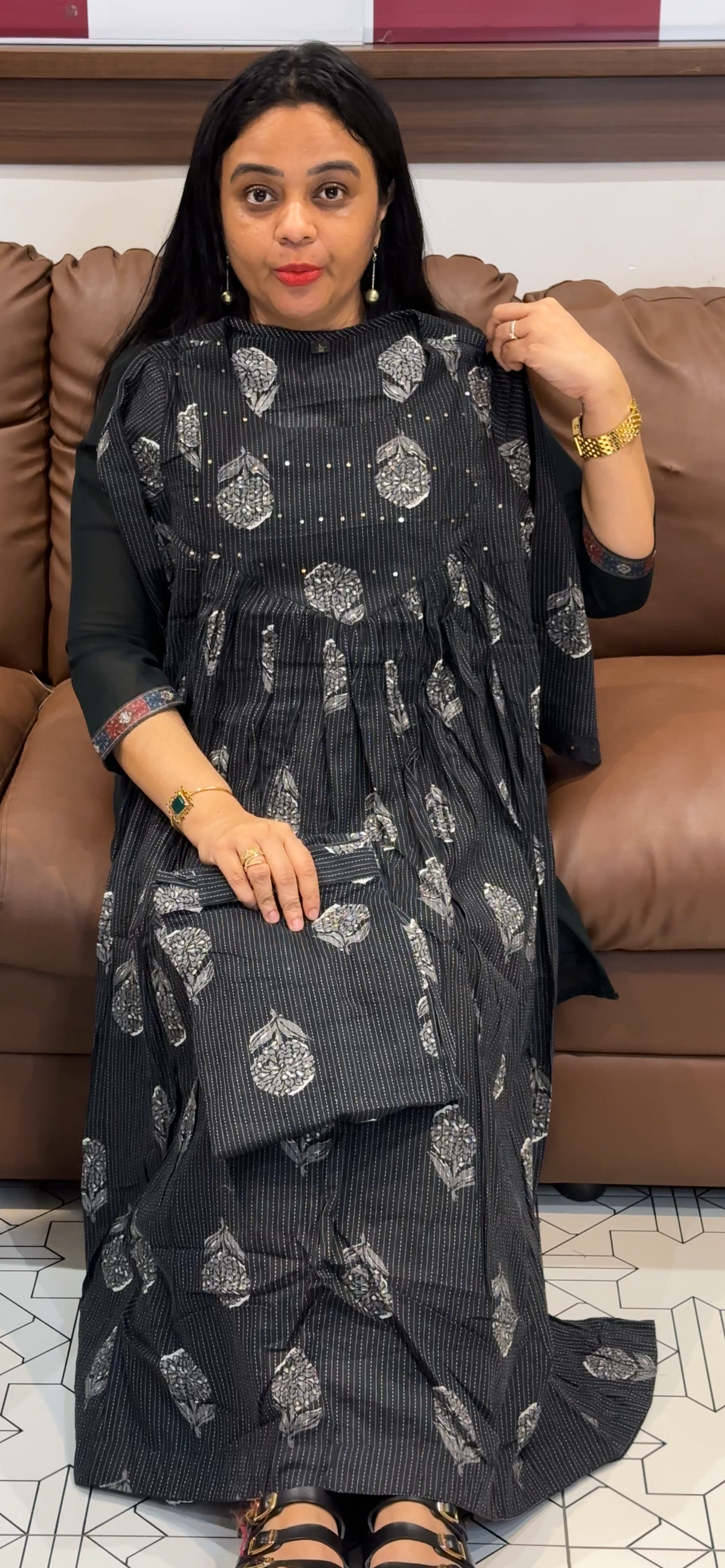 COTTON TOP, DUPATTA AND BOTTOM - IHA 35592