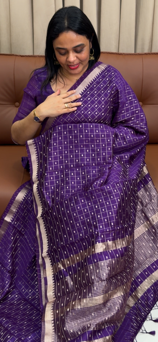 MUL CHANDERI SAREES - IHA 33876