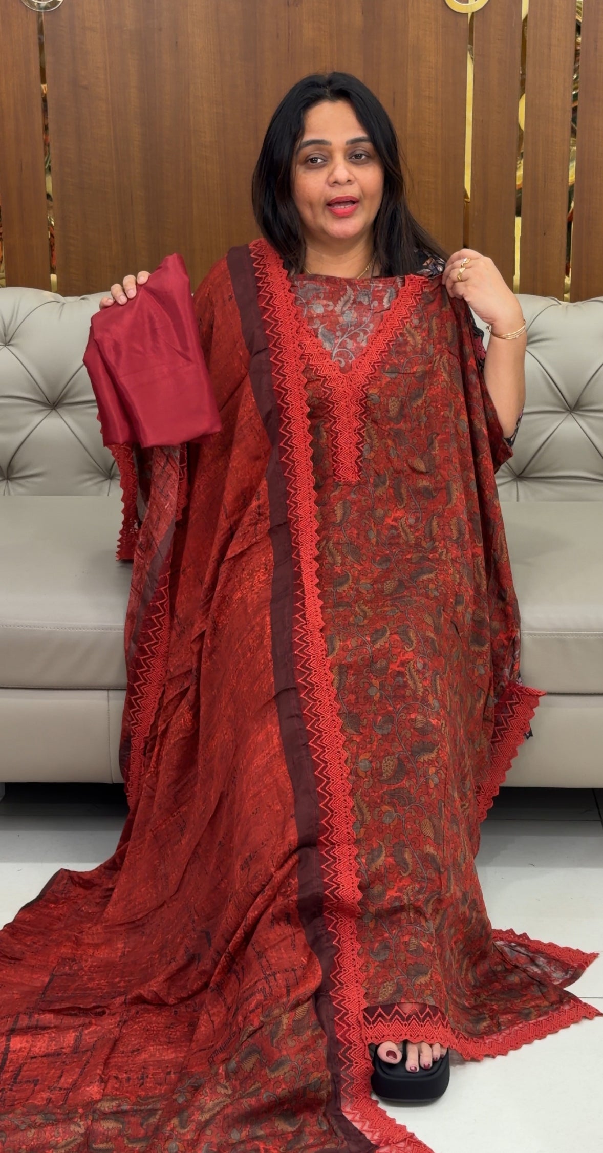 PRINTED CHIFFON UNSTITCHED SALWAR SUITS - IHA 29149