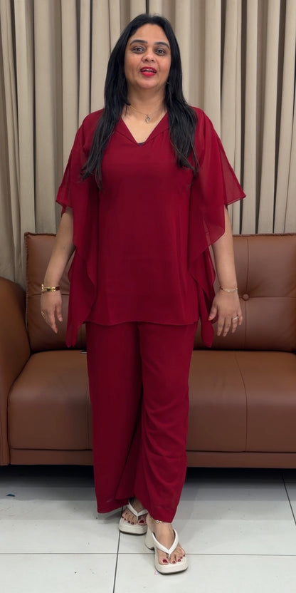 IHA'S IN-HOUSE SHORT KAFTAN TOP AND BOTTOM - IHA 33791