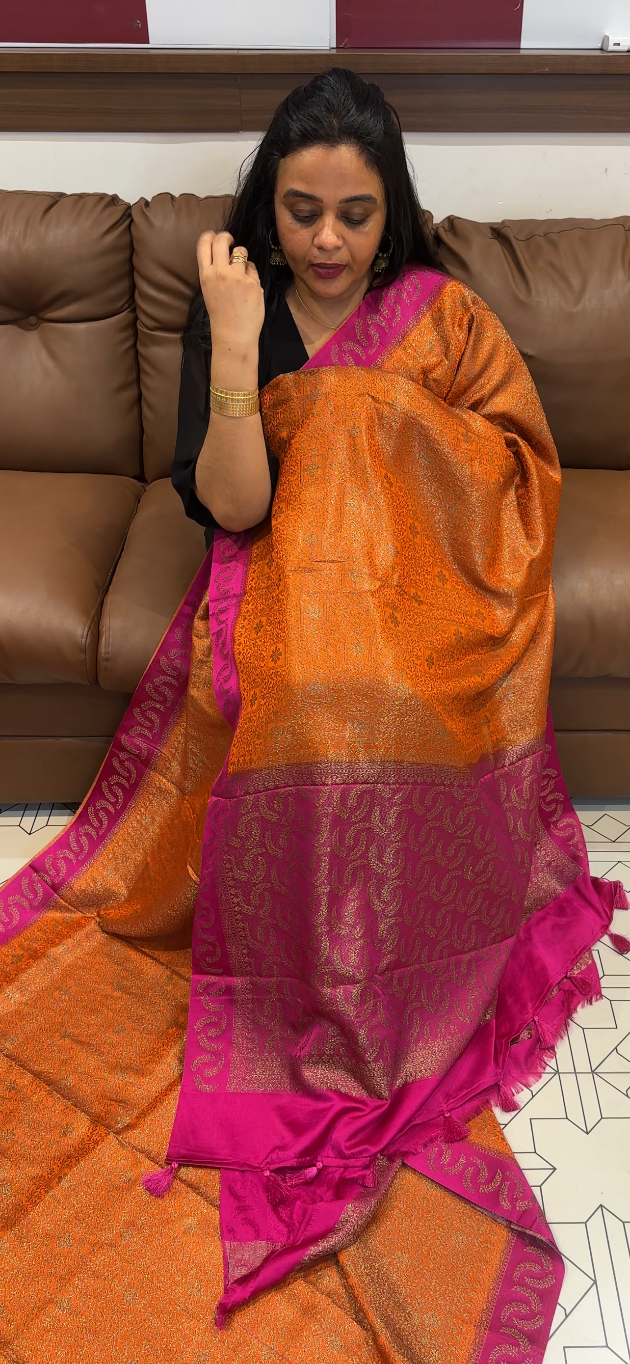 KATAN BANARASI SAREES - IHA 35063
