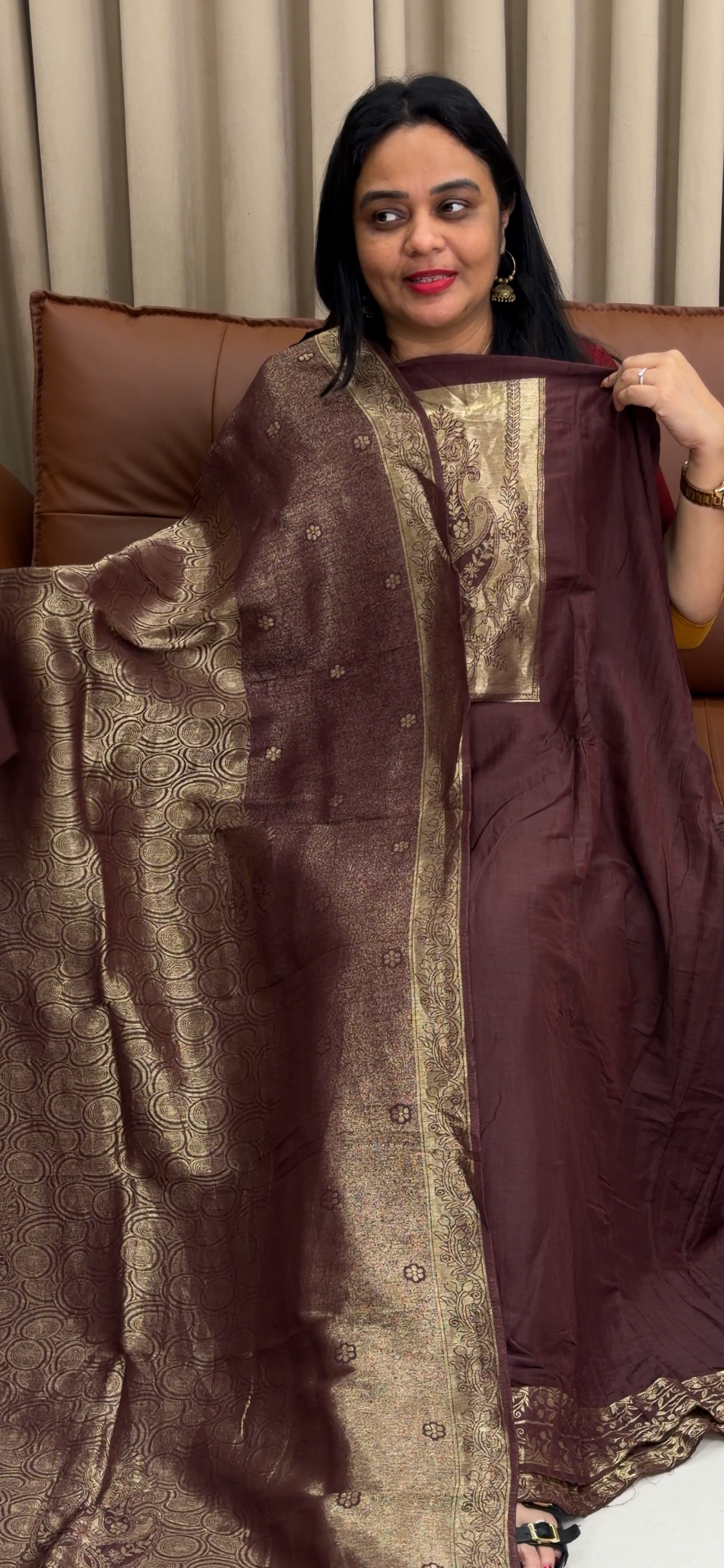 SEMI BANARASI UNSTITCHED SALWAR SUITS - IHA 34187