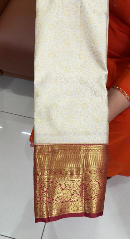 SEMI KANCHIPURAM SAREES - IHA 34254