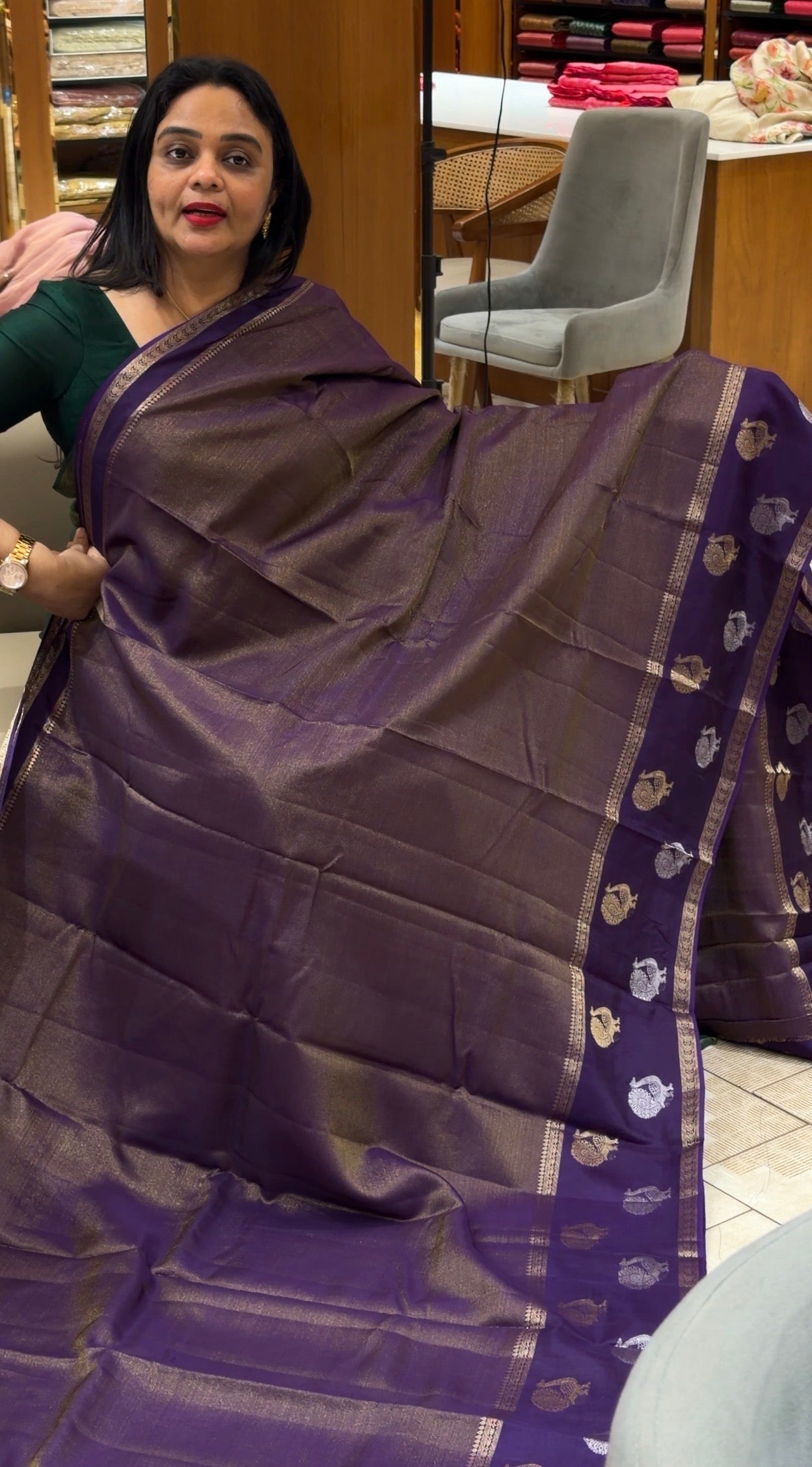 TISSUE BANARASI SAREES - IHA 33816
