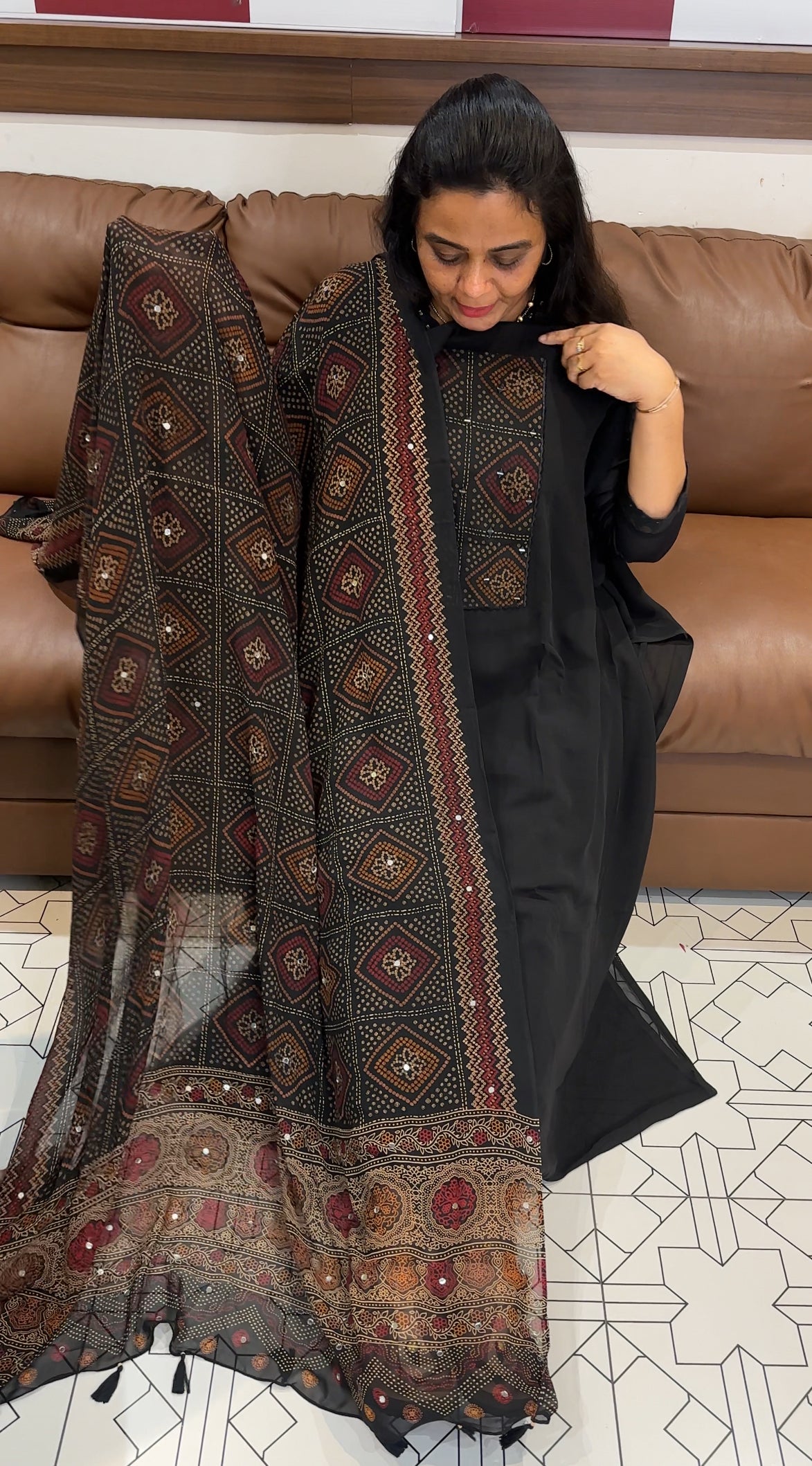 FAUX GEORGETTE UNSTITCHED SALWAR SUITS - IHA 27969