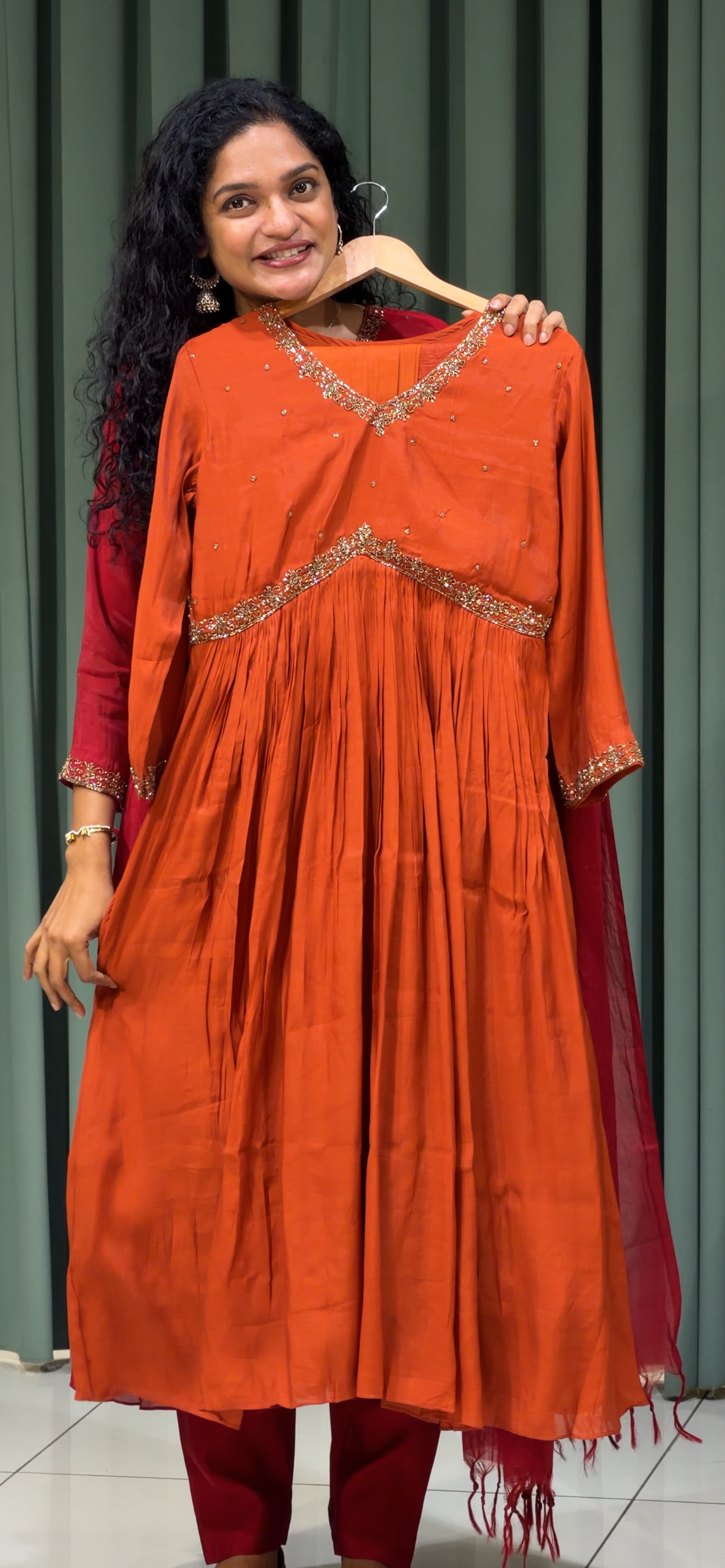 PARTY WEAR ALIYA CUT ALINE TOP, BOTTOM AND DUPATTA - IHA 33620