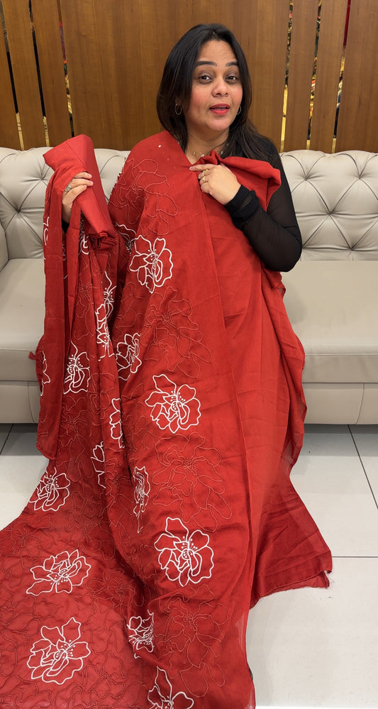 SEMI RAW SILK UNSTITCHED SALWAR SUITS - IHA 28814