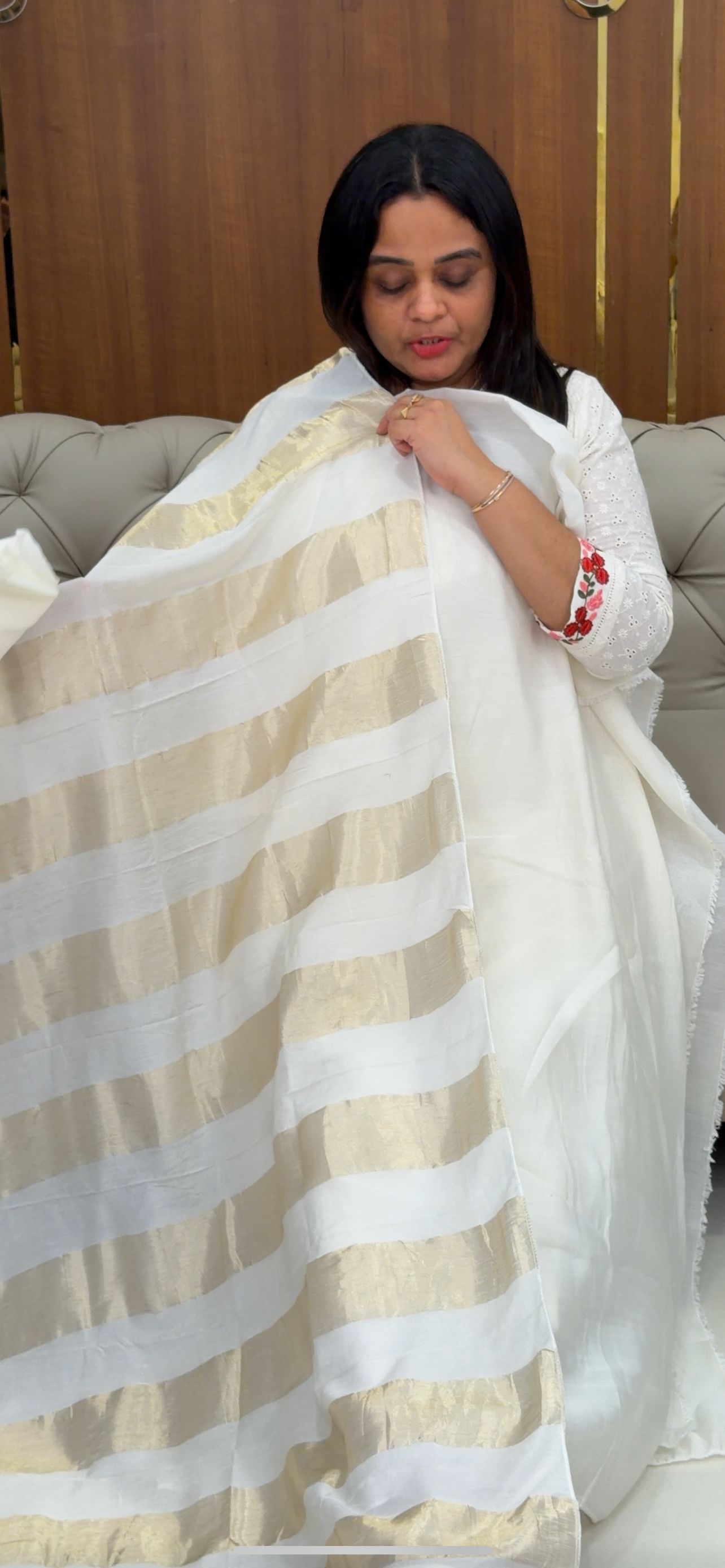 MALAI CHANDERI UNSTITCHED SALWAR SUITS - IHA 29366