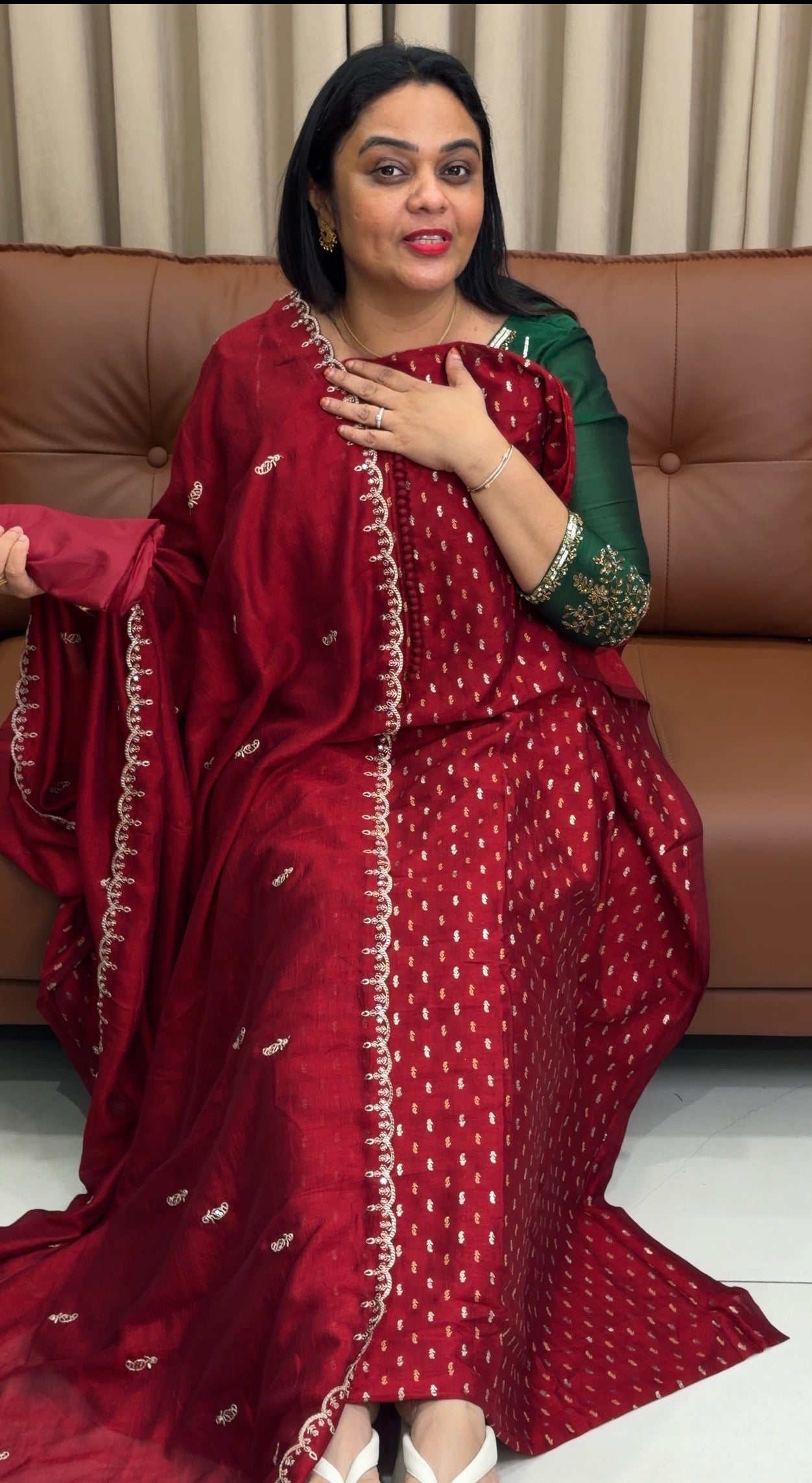 SEMI RAW SILK UNSTITCHED SALWAR SUITS - IHA 33828