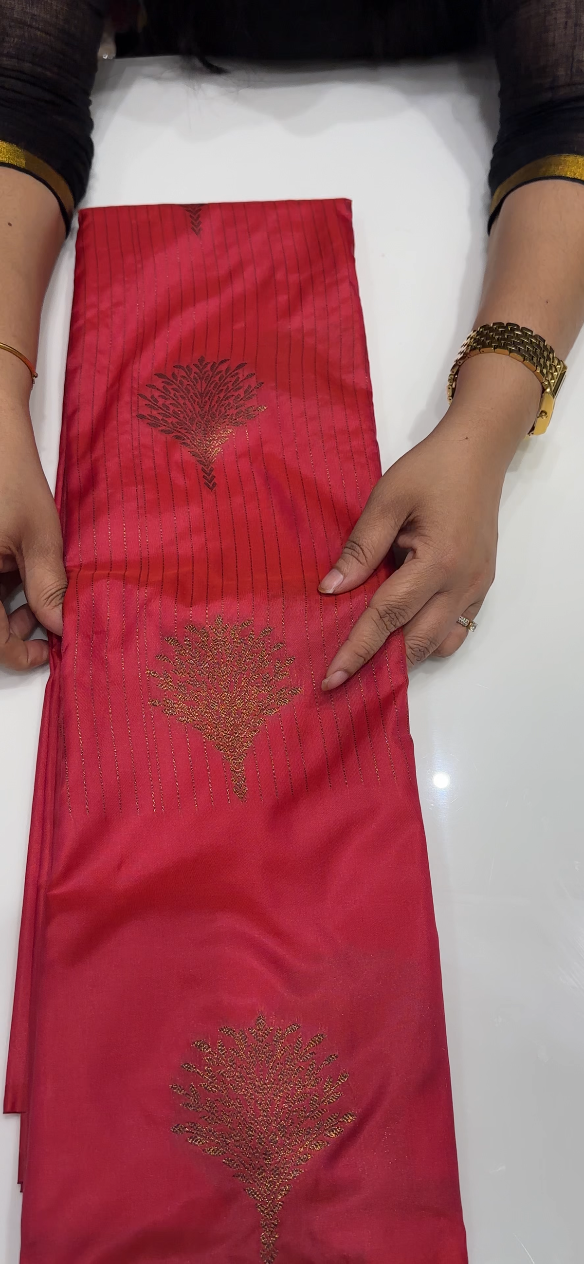 SEMI BROCADE SAREES - IHA 35615