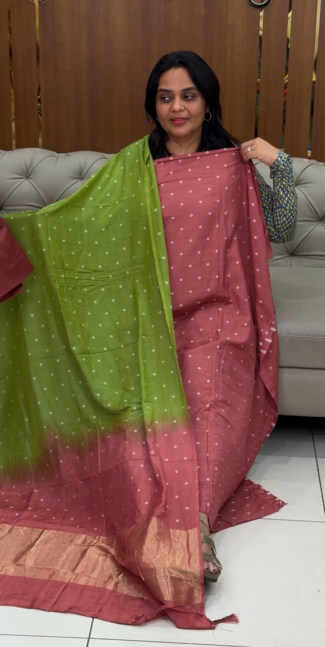 MUL CHANDERI UNSTITCHED SALWAR SUITS - IHA 30546