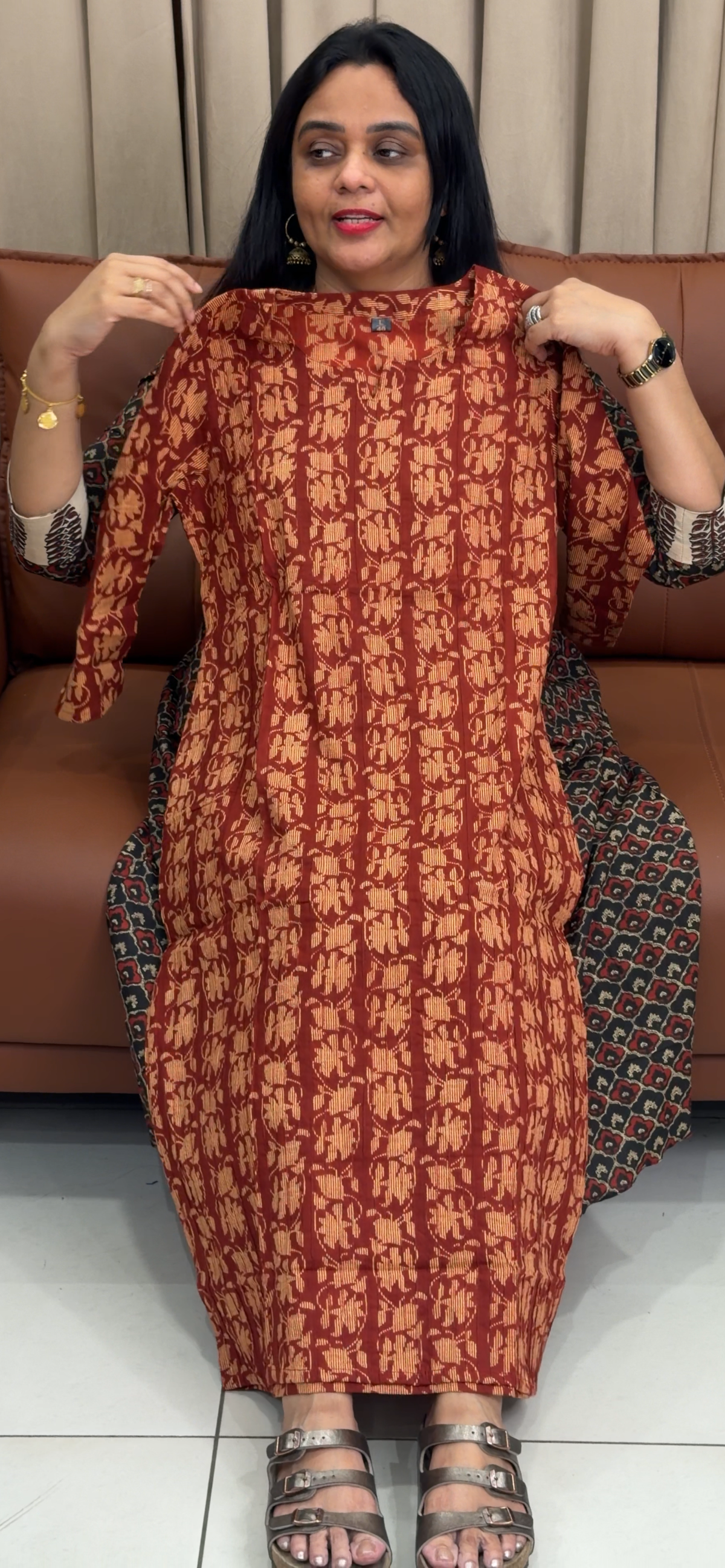 PRINTED COTTON TOP, BOTTOM AND DUPATTA - IHA 35742