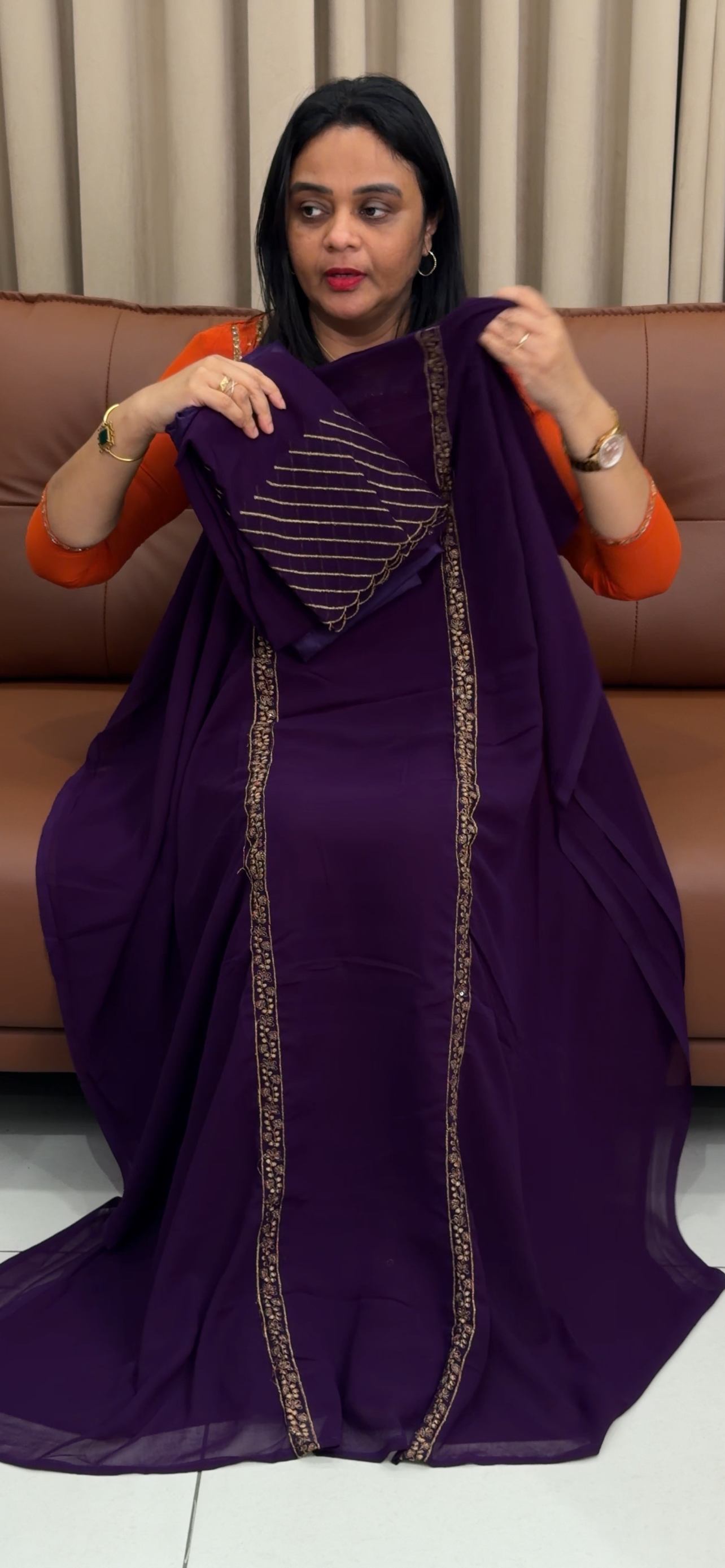 FAUX GEORGETTE UNSTITCHED SALWAR SUITS - IHA 34269